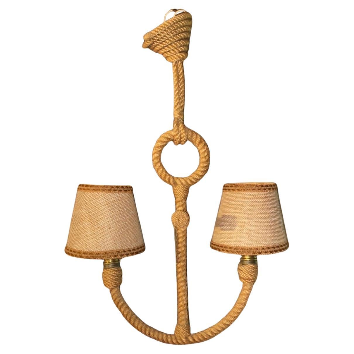 Lustre d'ancre nautique du milieu du siècle Adrien Audoux & Frida Minet