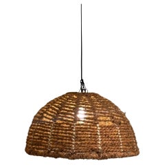 Mid Century Rope Pendant, France 1970s