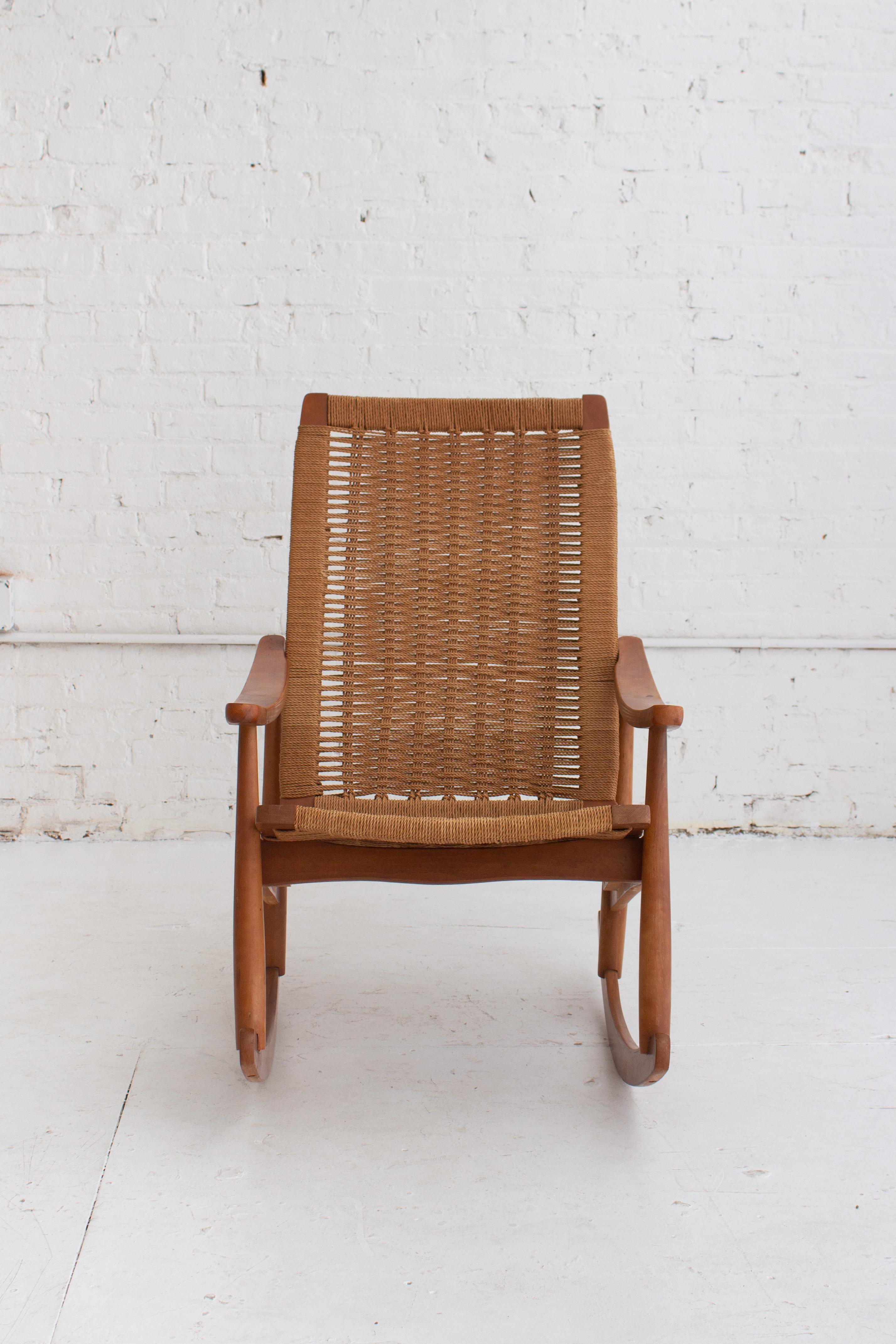 woven rope rocking chair
