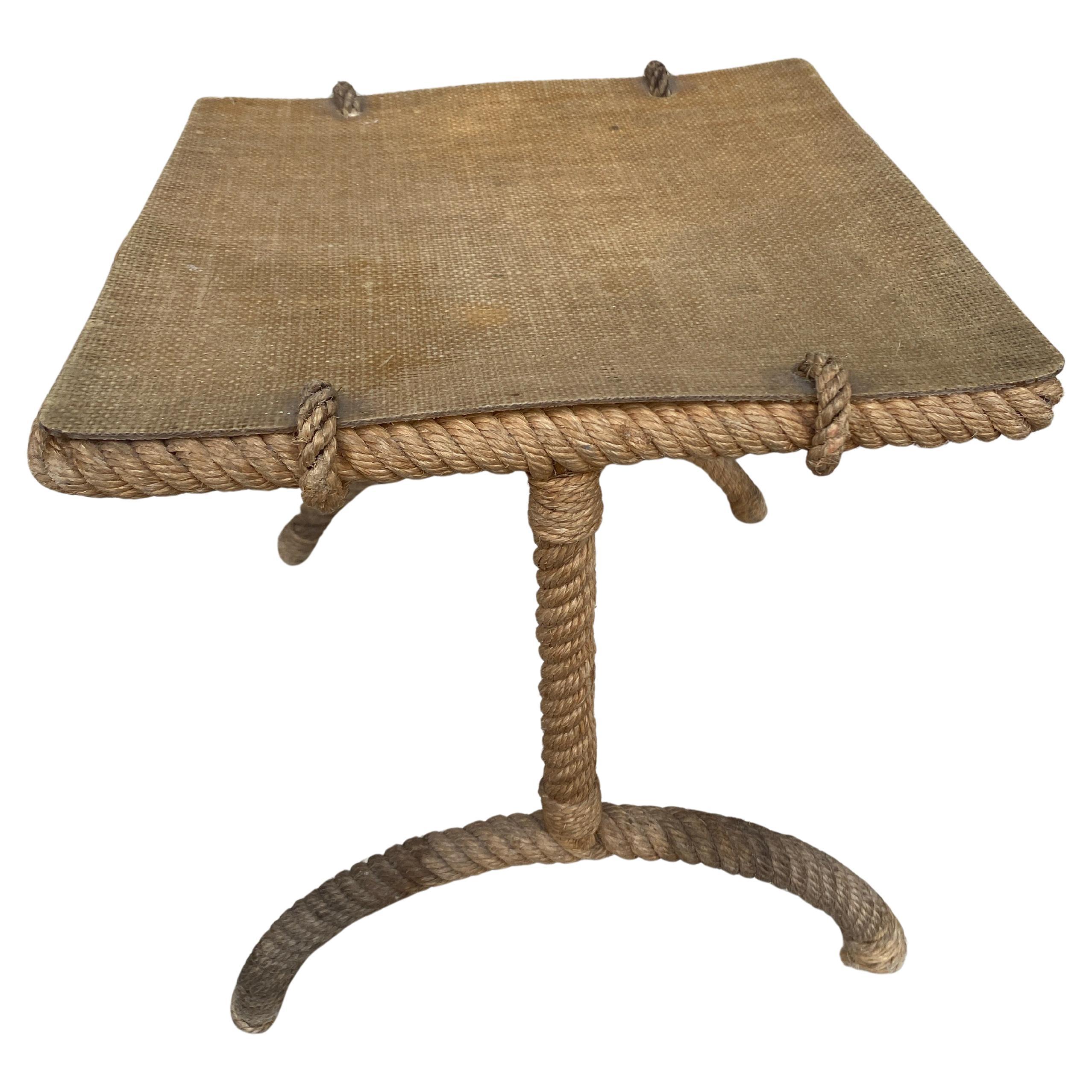 Mid-Century Modern Table en corde du milieu du siècle Adrien Audoux et Frida Minet en vente