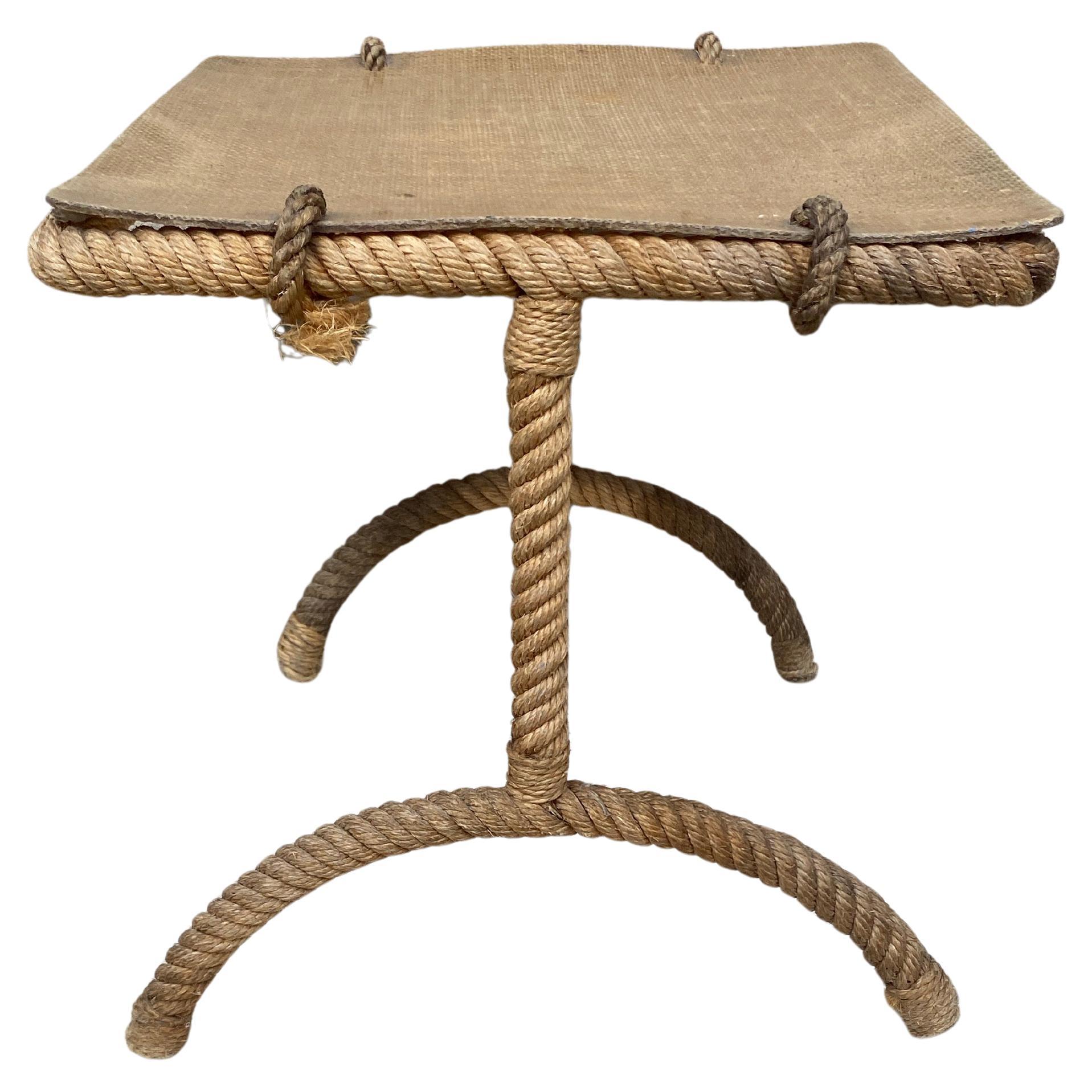 Mid-Century Rope Table Adrien Audoux & Frida Minet