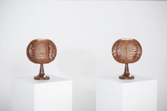 Mid-Century Rope Table Lamp, 1970, France, a Pair