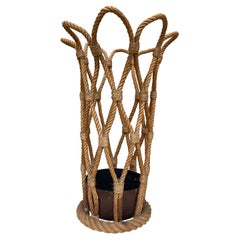 Mid-Century Rope Umbrella Stand Adrien Audoux & Frida Minet
