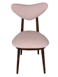 Mid Century Rose Water Pink Heart Chair, Europe, 1960s