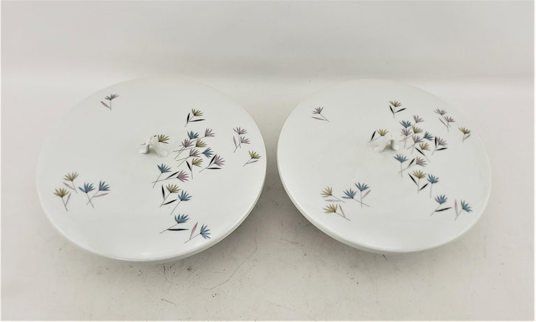 Plato De Desayuno Vintage Rosenthal Forma 2000 'Hojas Caídas' - Porcelana Original Alemana (Año 1968) - 19 Cm