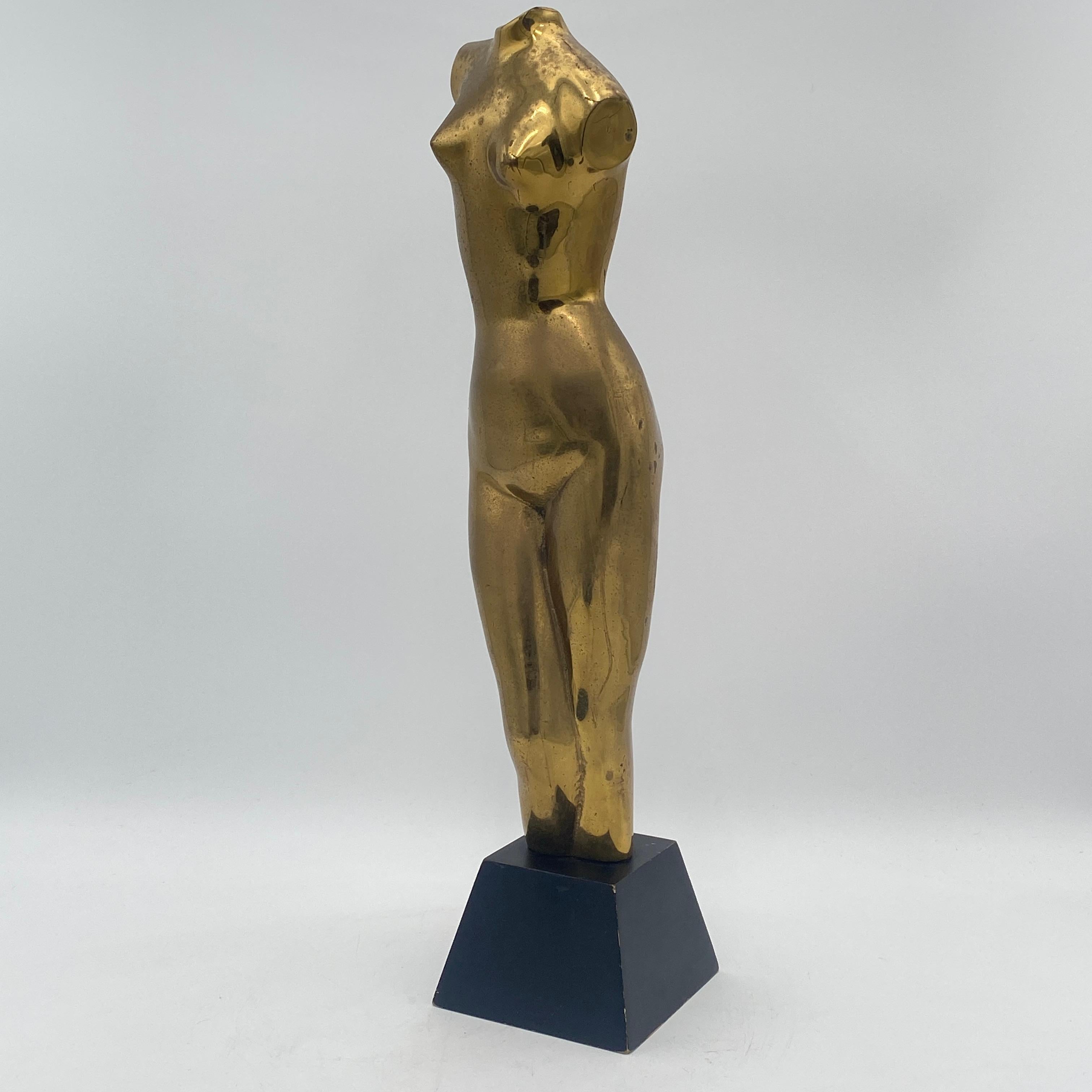 Mid Century Rosenthal Netter Brass Nude Sculpture 1960s in vendita 3