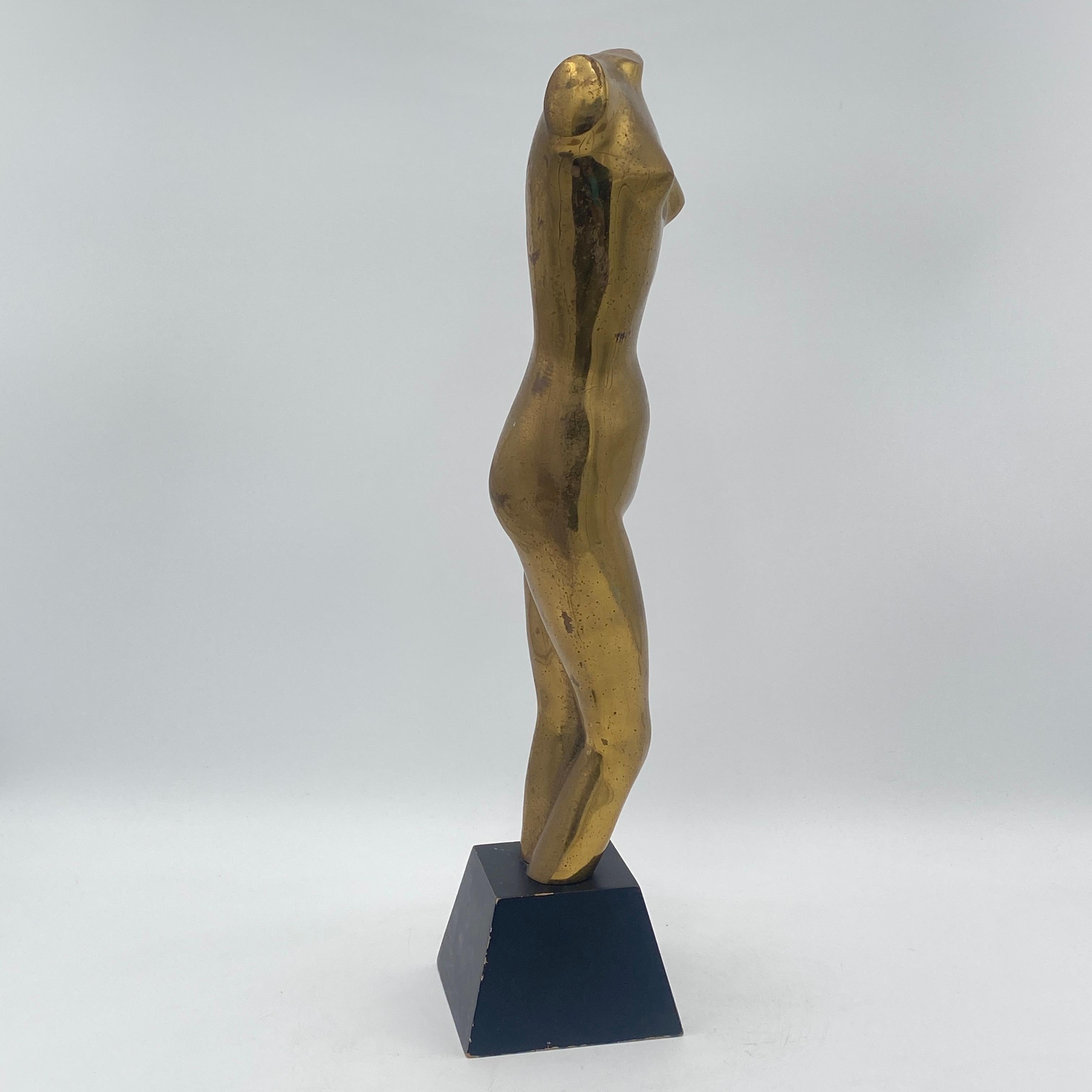 Mid Century Rosenthal Netter Brass Nude Sculpture 1960s in vendita 6
