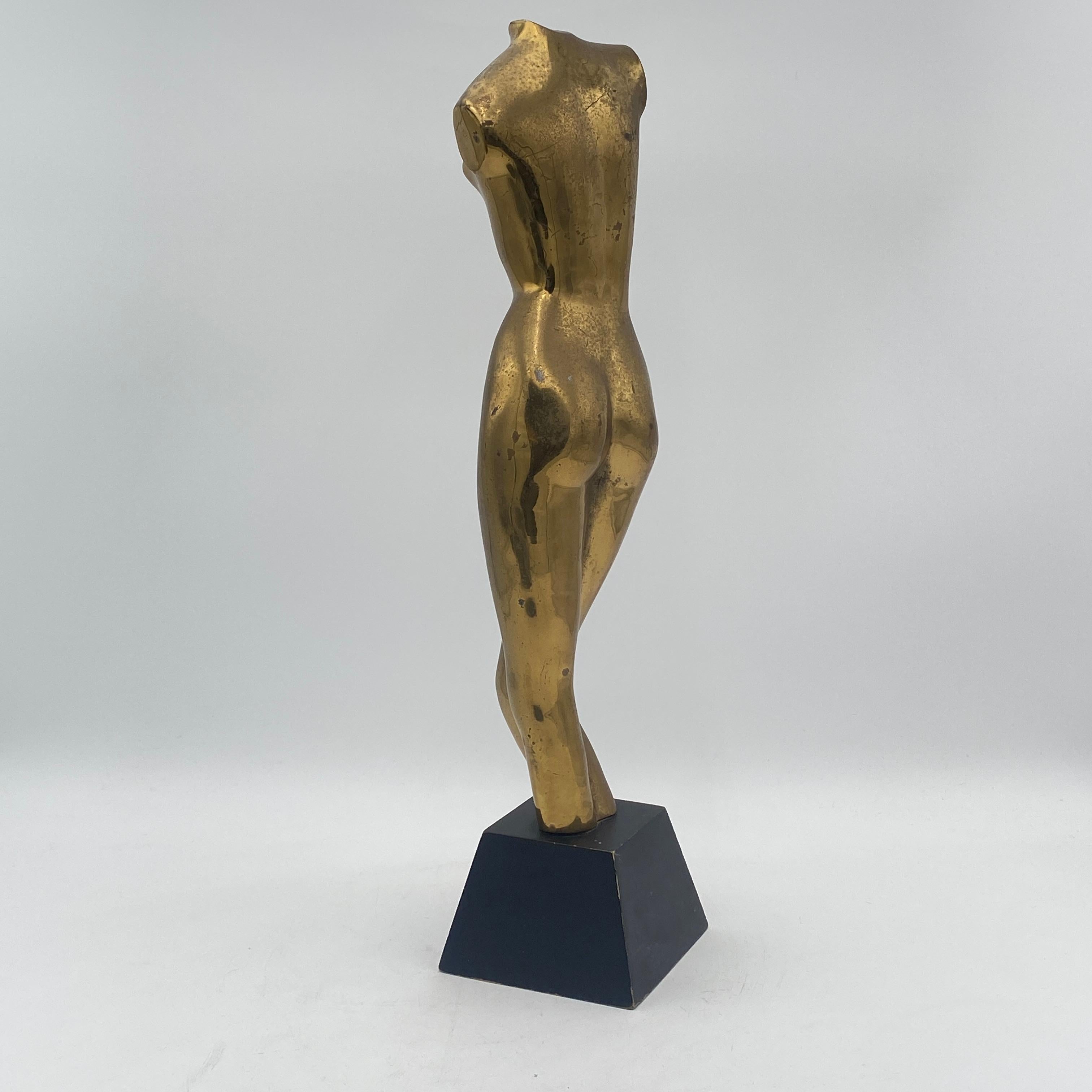 Mid Century Rosenthal Netter Brass Nude Sculpture 1960s in vendita 8