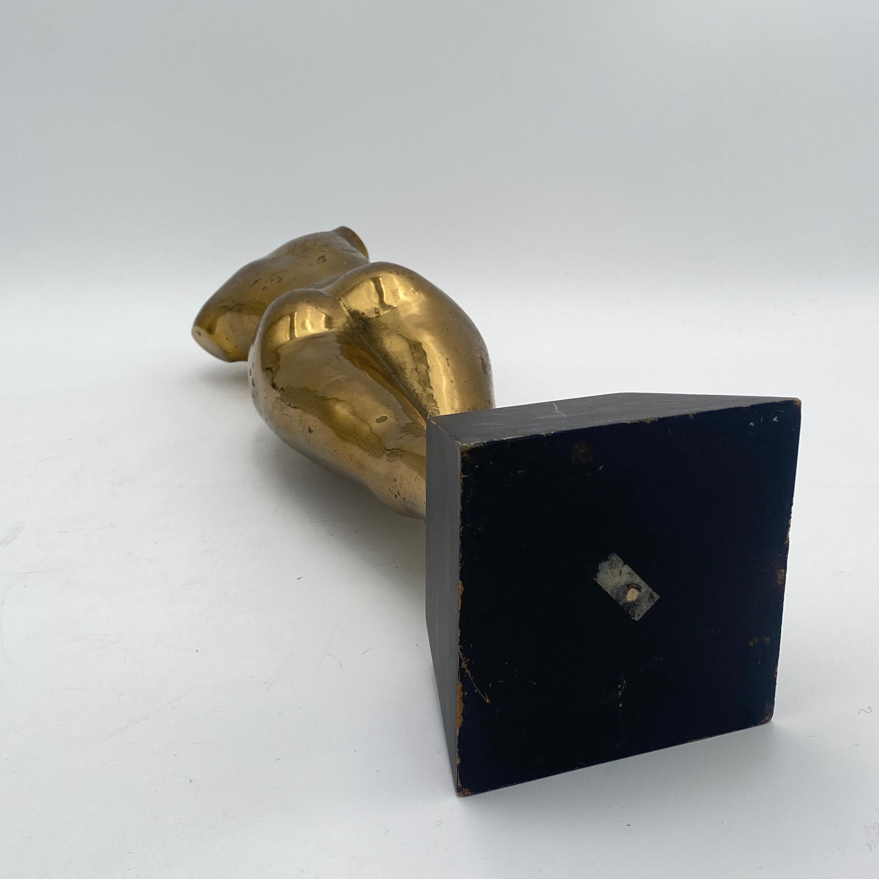 Mid Century Rosenthal Netter Brass Nude Sculpture 1960s in vendita 9