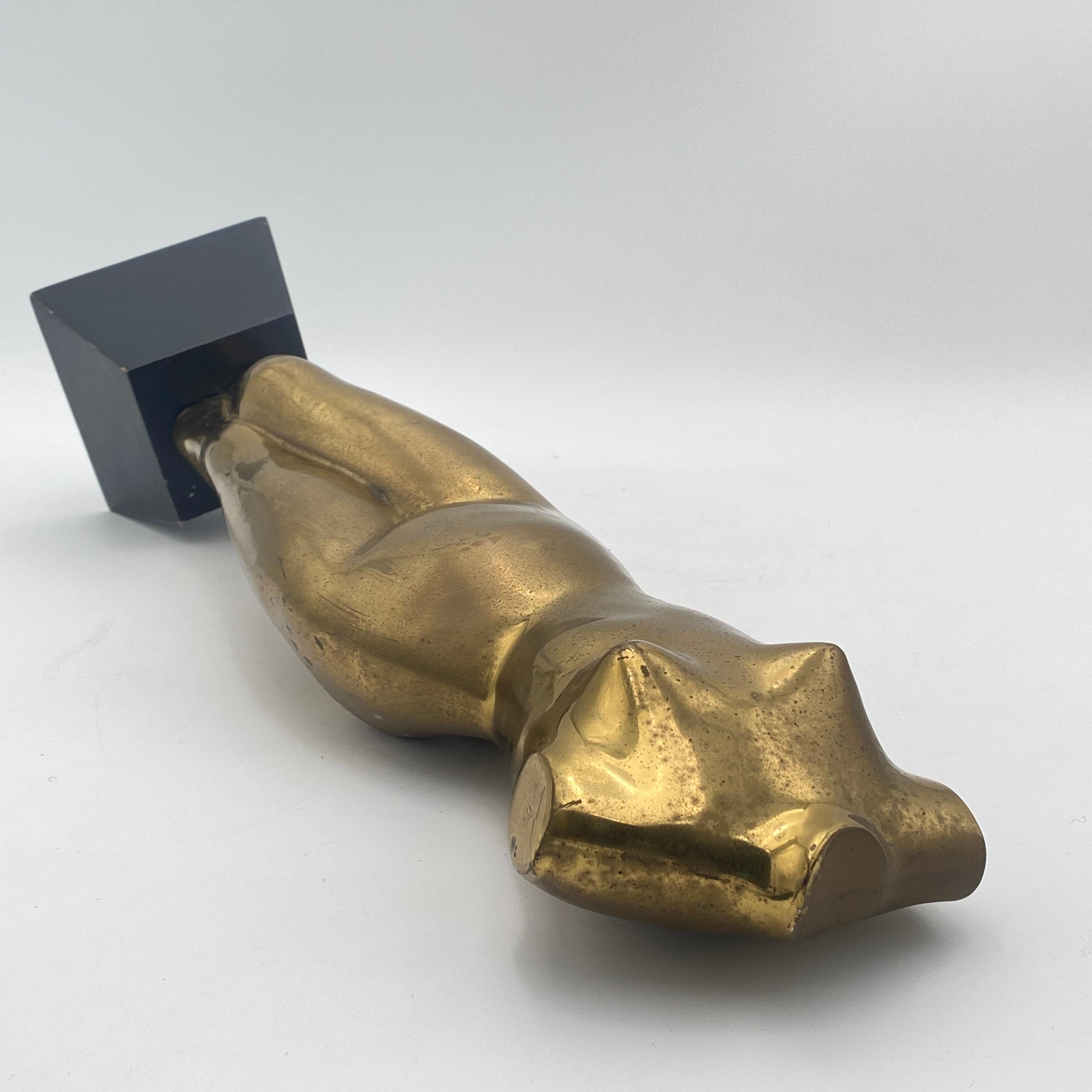 Mid Century Rosenthal Netter Brass Nude Sculpture 1960s in vendita 10