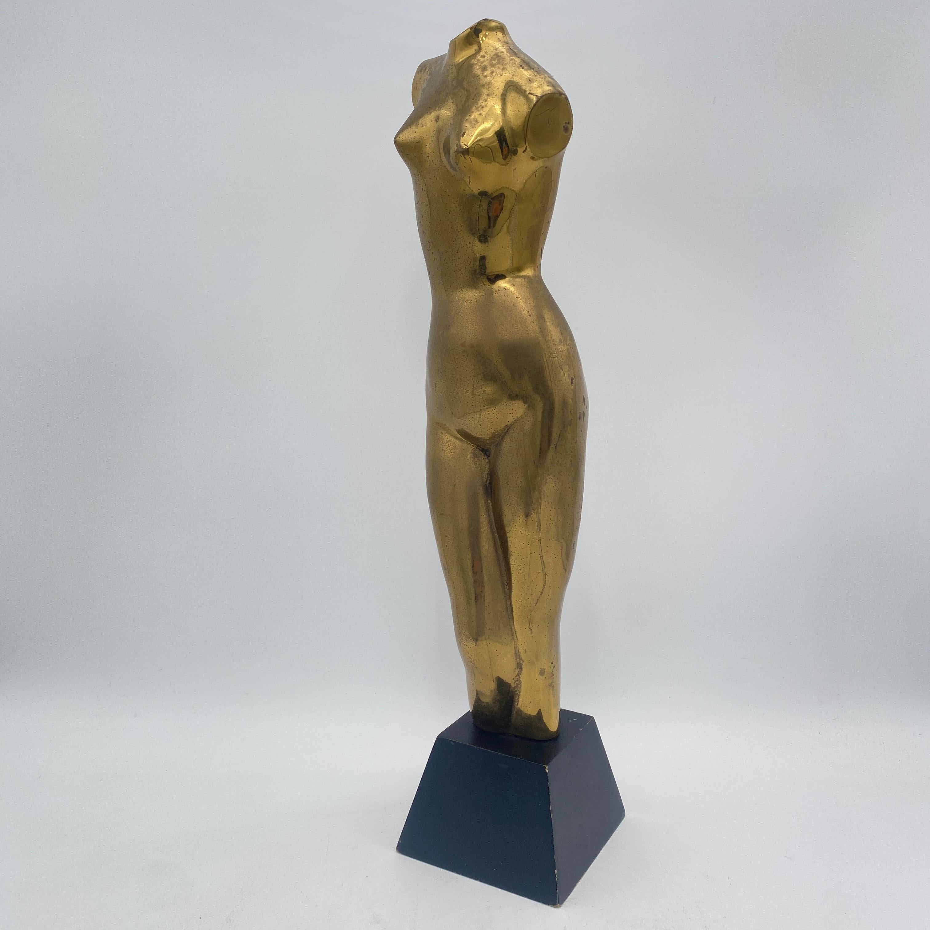Mid-Century moderno Mid Century Rosenthal Netter Brass Nude Sculpture 1960s in vendita