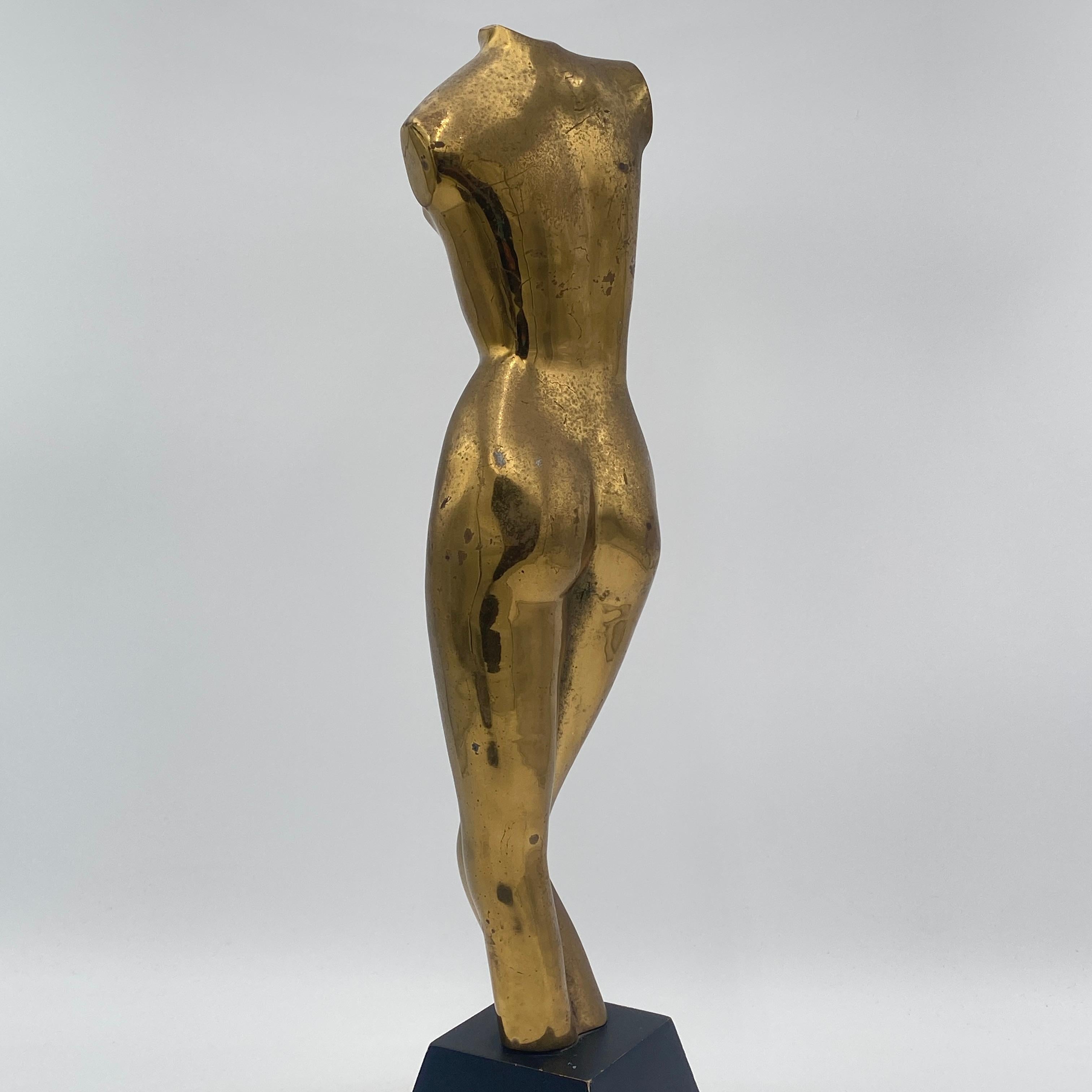 Tedesco Mid Century Rosenthal Netter Brass Nude Sculpture 1960s in vendita