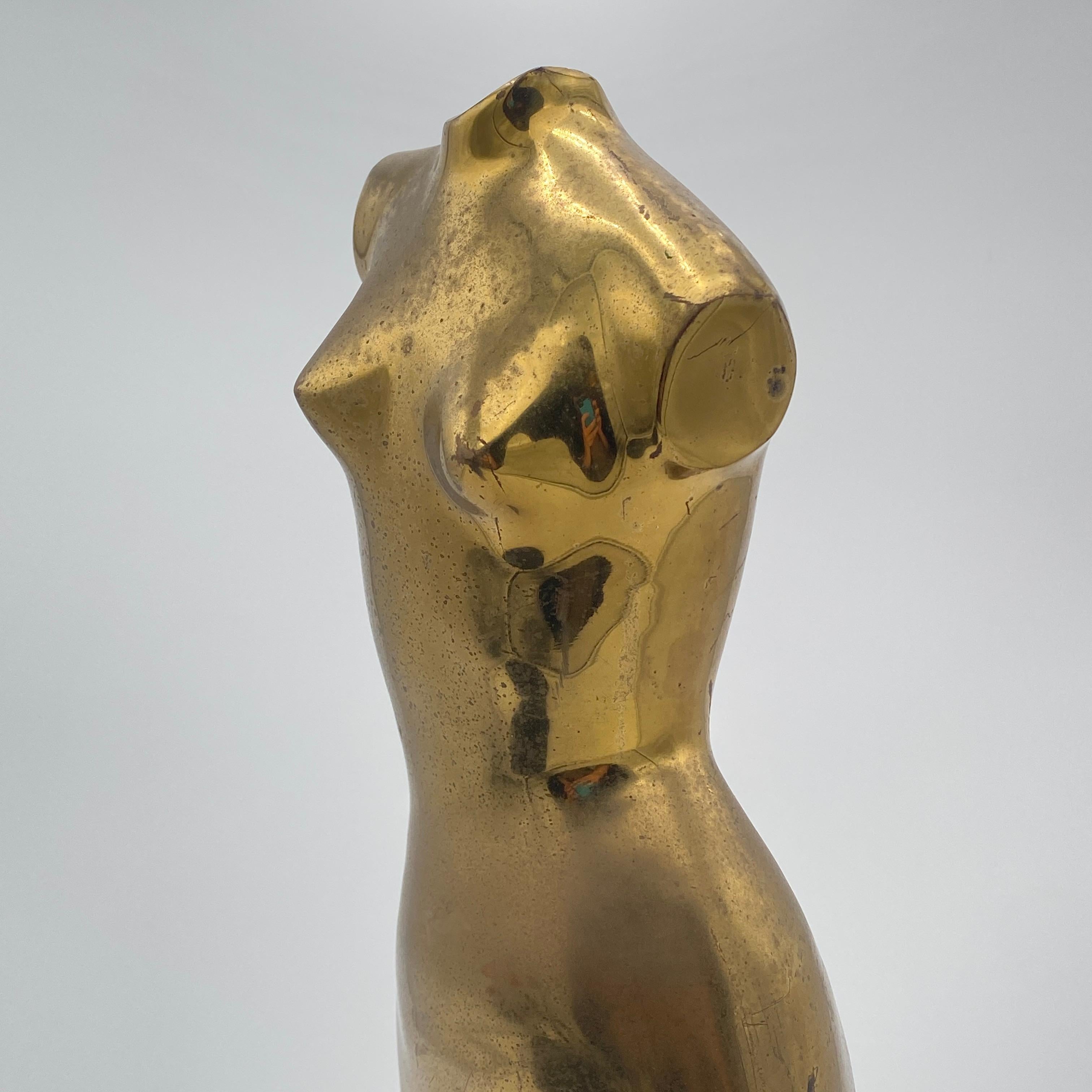Metà XX secolo Mid Century Rosenthal Netter Brass Nude Sculpture 1960s in vendita