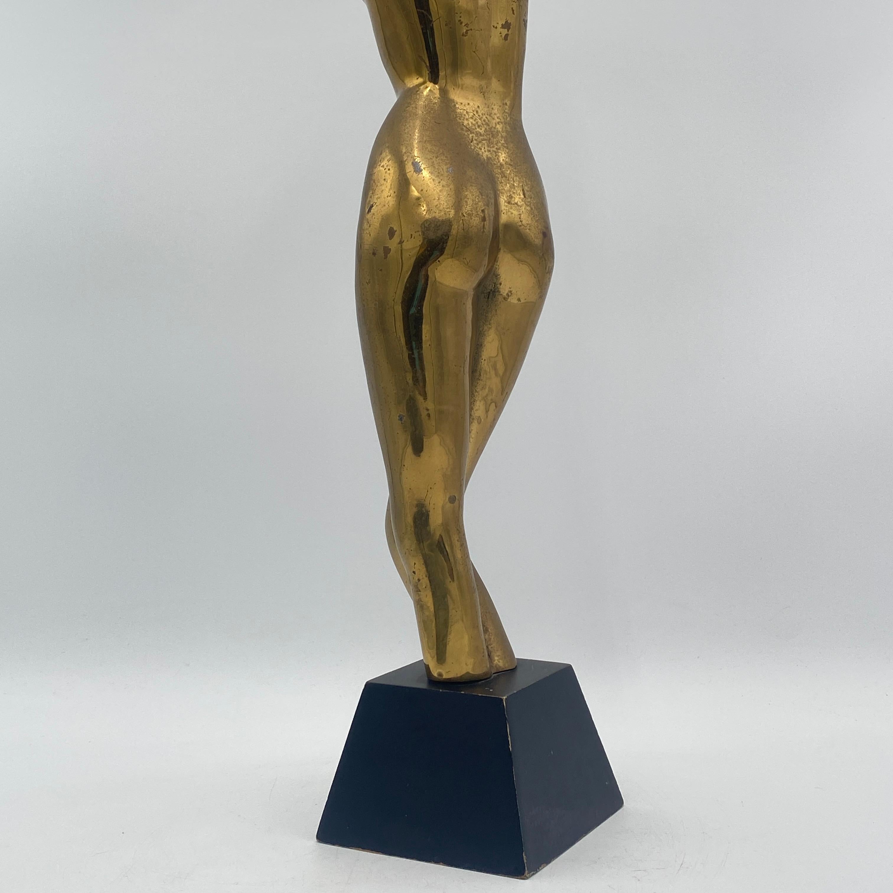 Mid Century Rosenthal Netter Brass Nude Sculpture 1960s in vendita 1