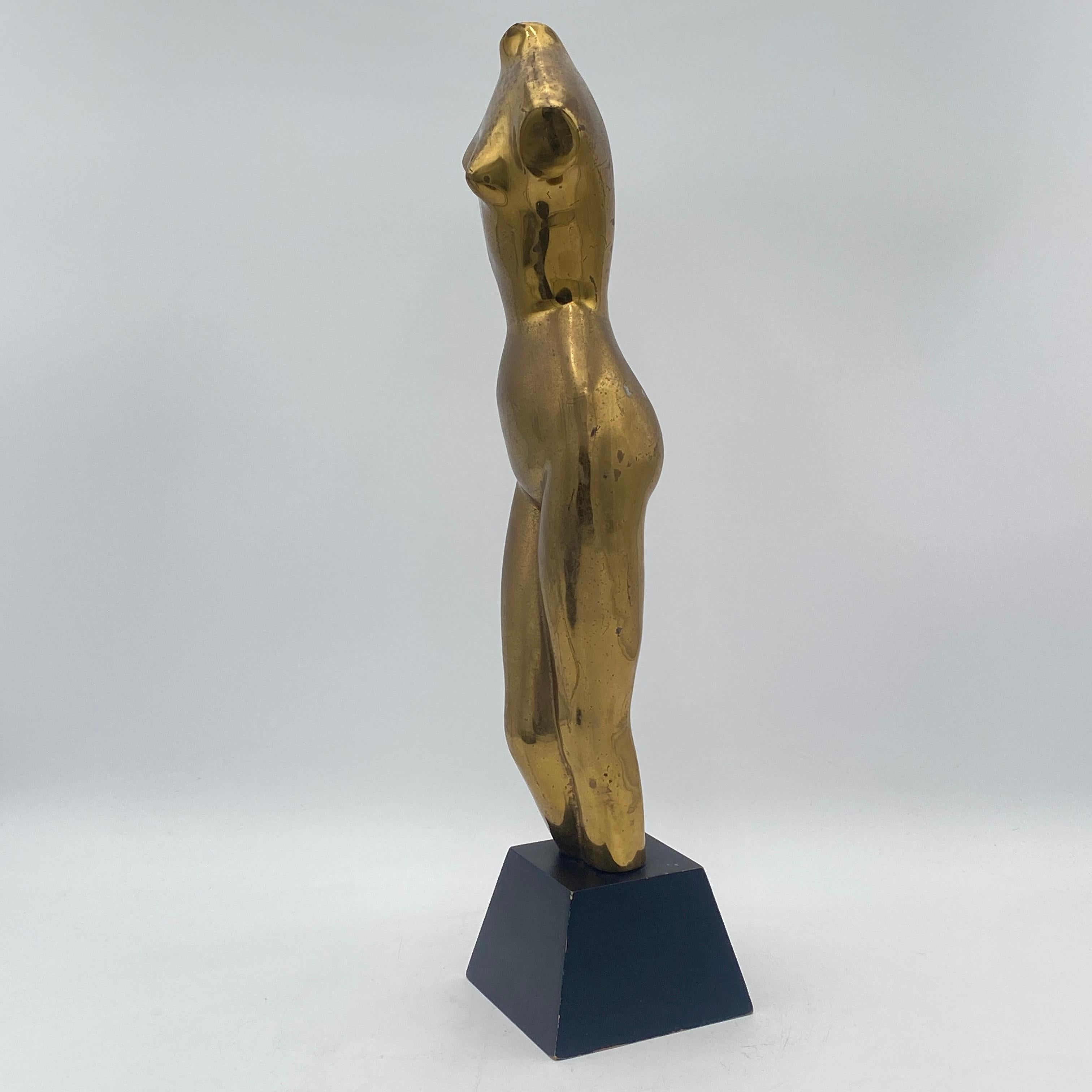 Mid Century Rosenthal Netter Brass Nude Sculpture 1960s in vendita 2