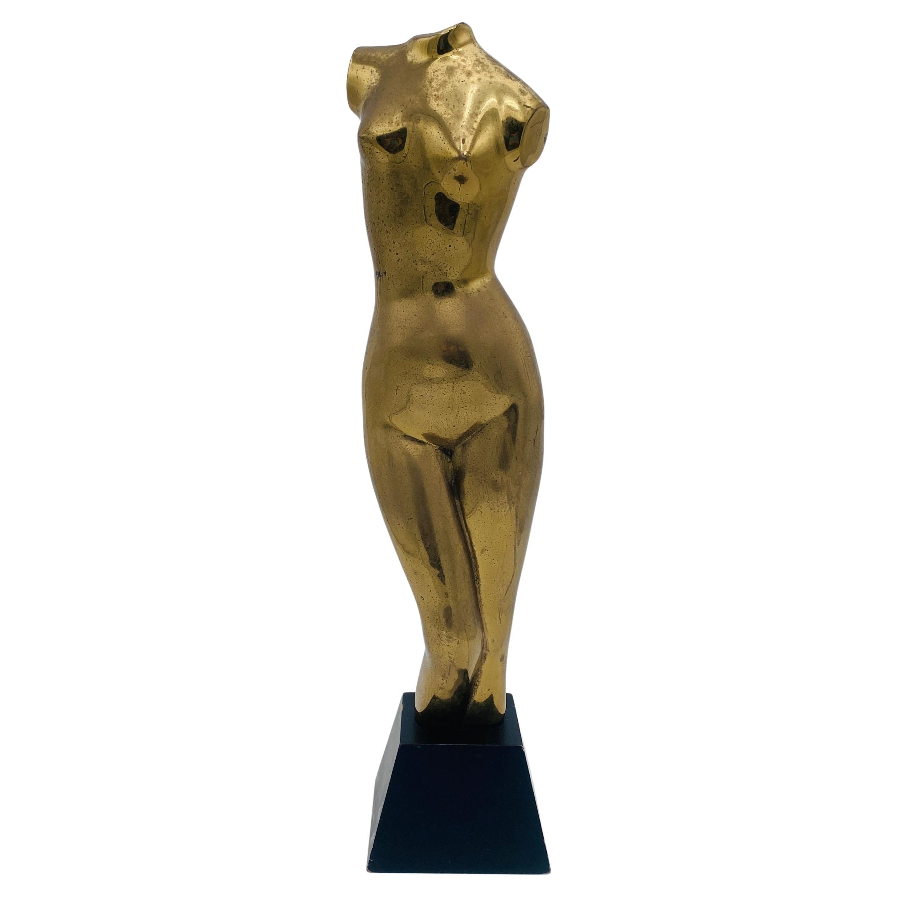 Mid Century Rosenthal Netter Brass Nude Sculpture 1960s in vendita