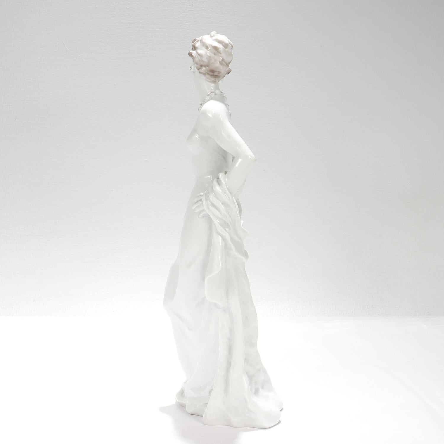 Mid-Century Rosenthal Porcelain Figurine of a Woman by L. Friedrich-Gronau In Good Condition For Sale In Philadelphia, PA