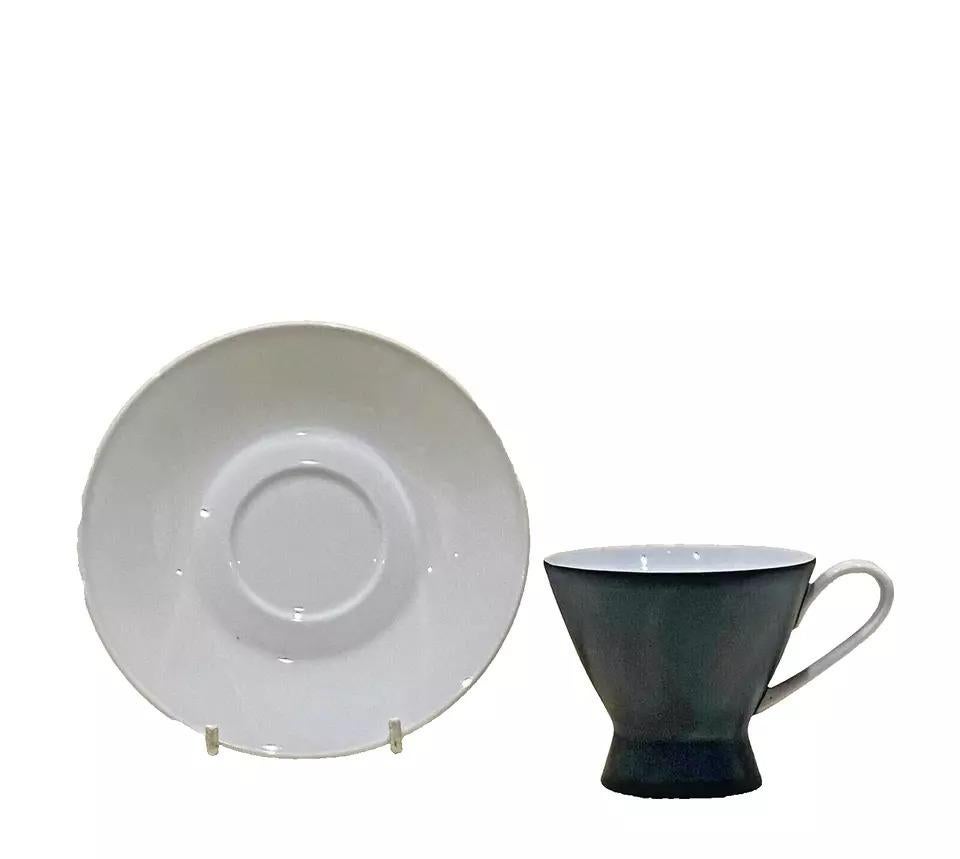 Mitte des Jahrhunderts Rosenthal Raymond Loewy Ebenholz Schwarz Form 2000 Couchtisch für 12 Personen 1950 (20. Jahrhundert) im Angebot
