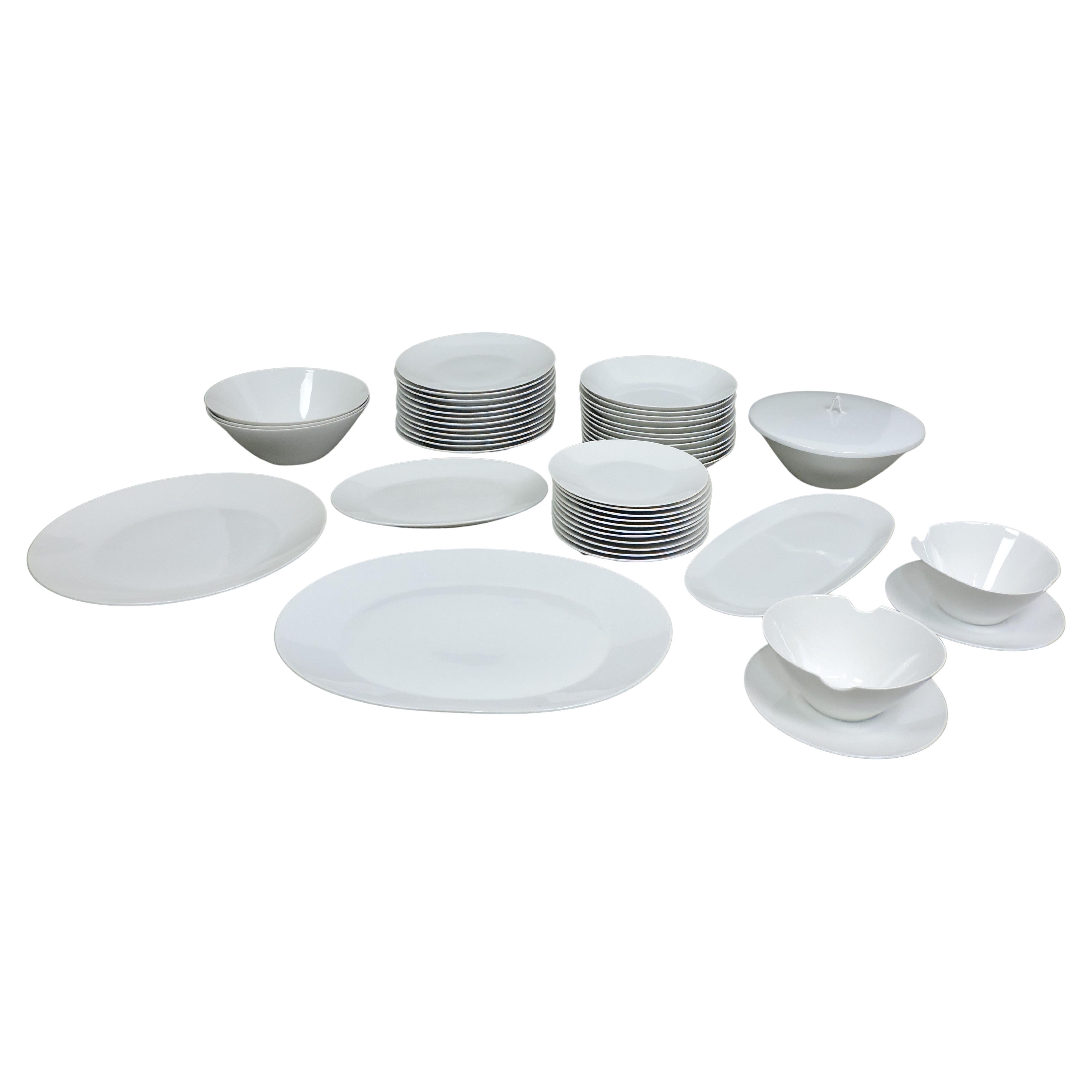 Mid Century Rosenthal Raymond Loewy Form 2000 Classic Modern White Dinner Set
