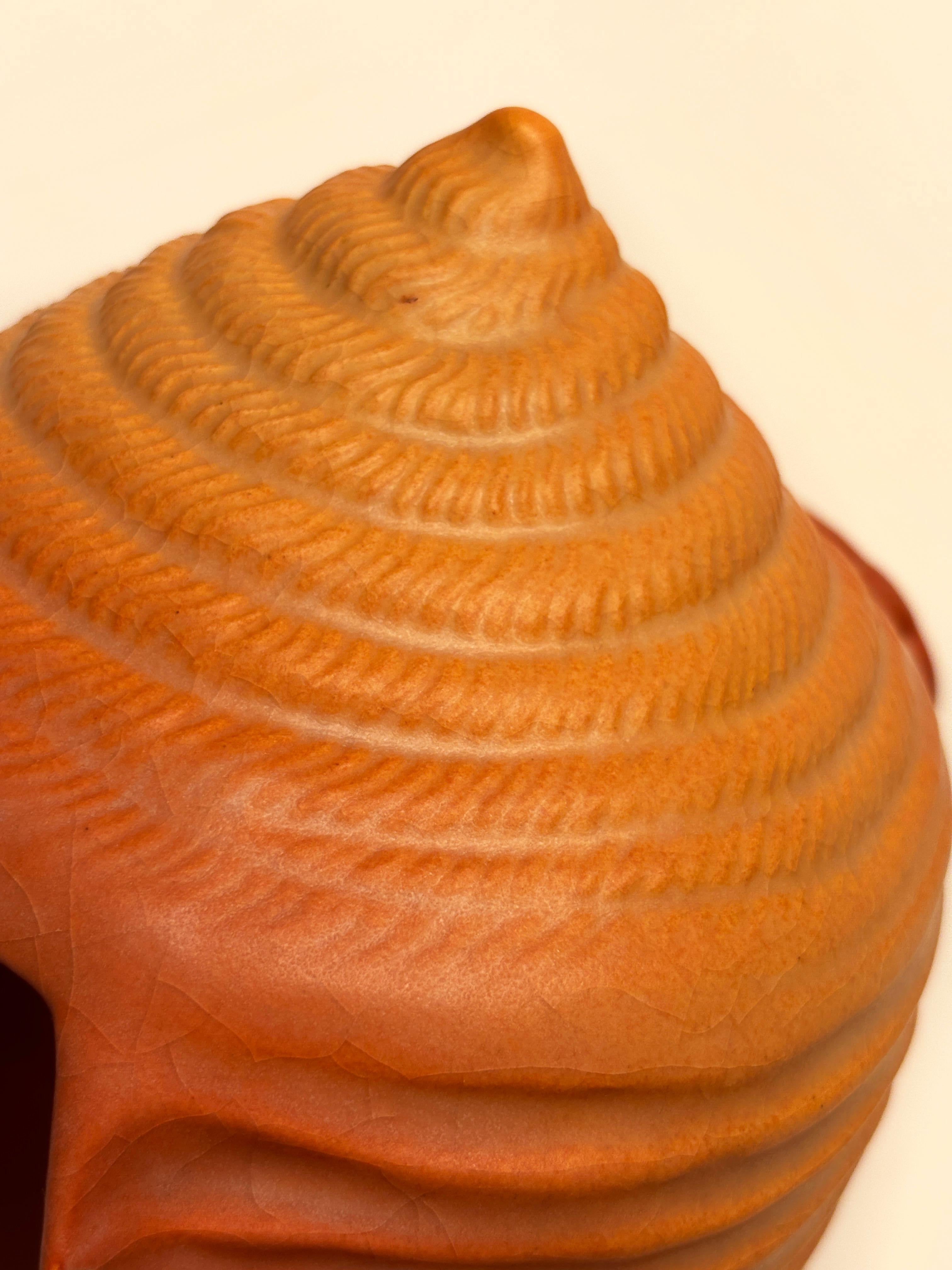 Mid Century Roseville Pottery Terra Cotta Conch Shell RARE 9