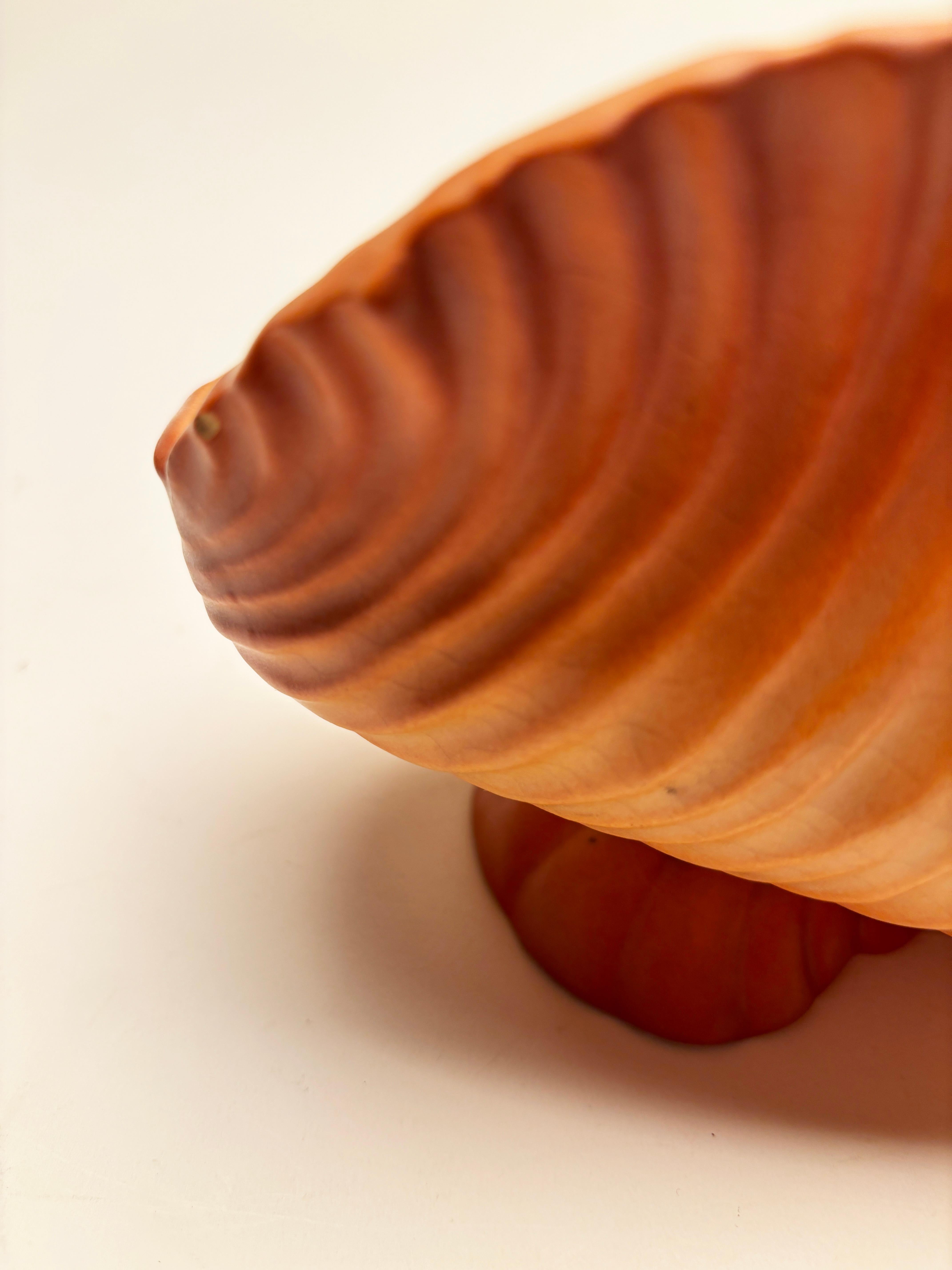 Mid Century Roseville Pottery Terra Cotta Conch Shell RARE 10