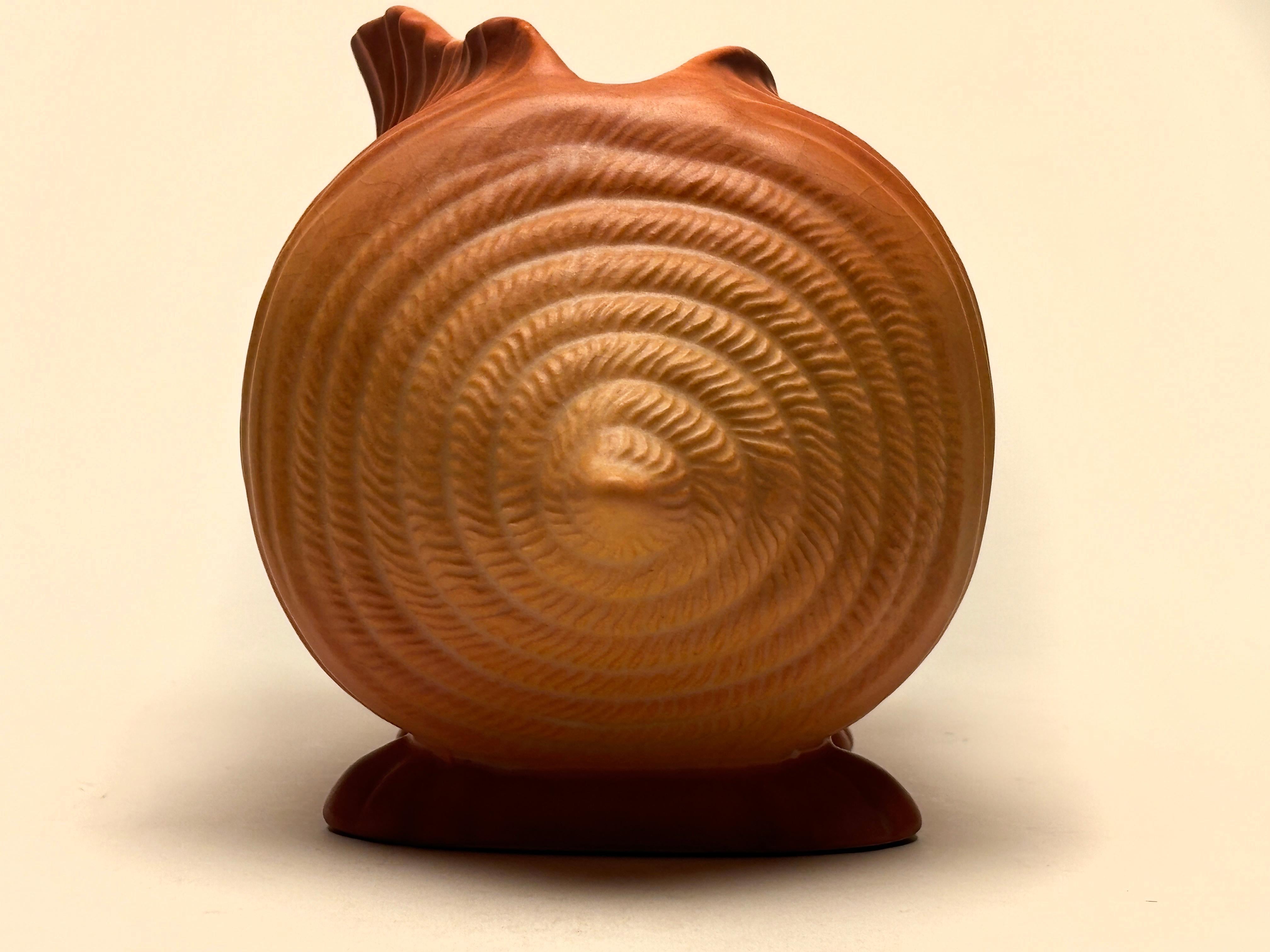 Mid-Century Modern Mid Century Roseville Pottery Terra Cotta Conch Shell RARE
