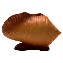 Vintage Mid Century Roseville Pottery Terra Cotta Conch Shell RARE
