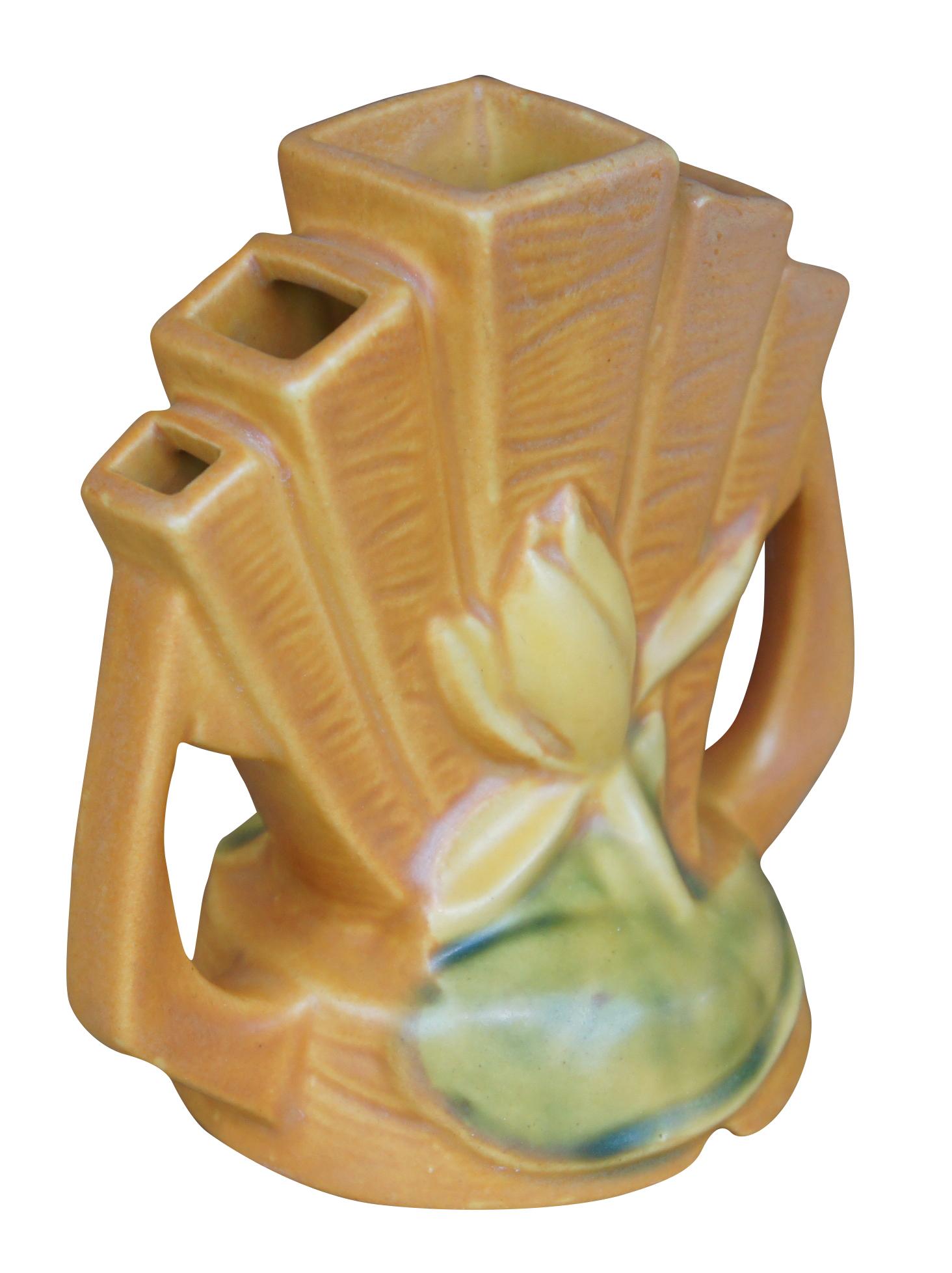 roseville water lily vase