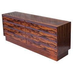 Cómoda de 8 cajones Mid Century Rosewood by Westnofa