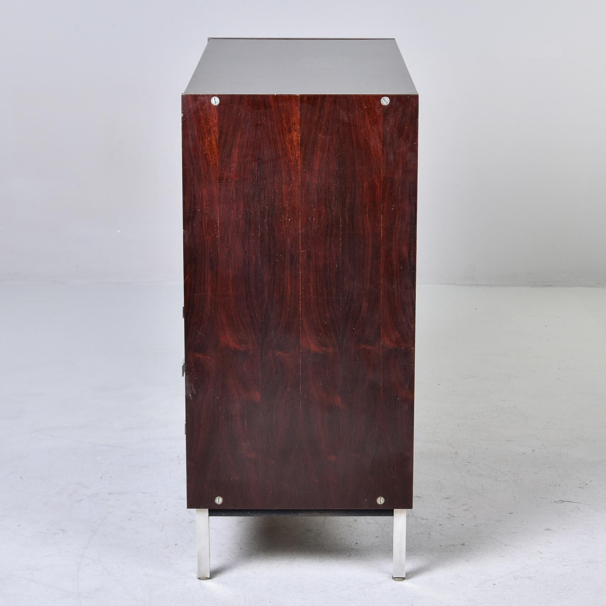 Mid Century Rosewood and Chrome Cabinet by Mim of Italy For Sale 4