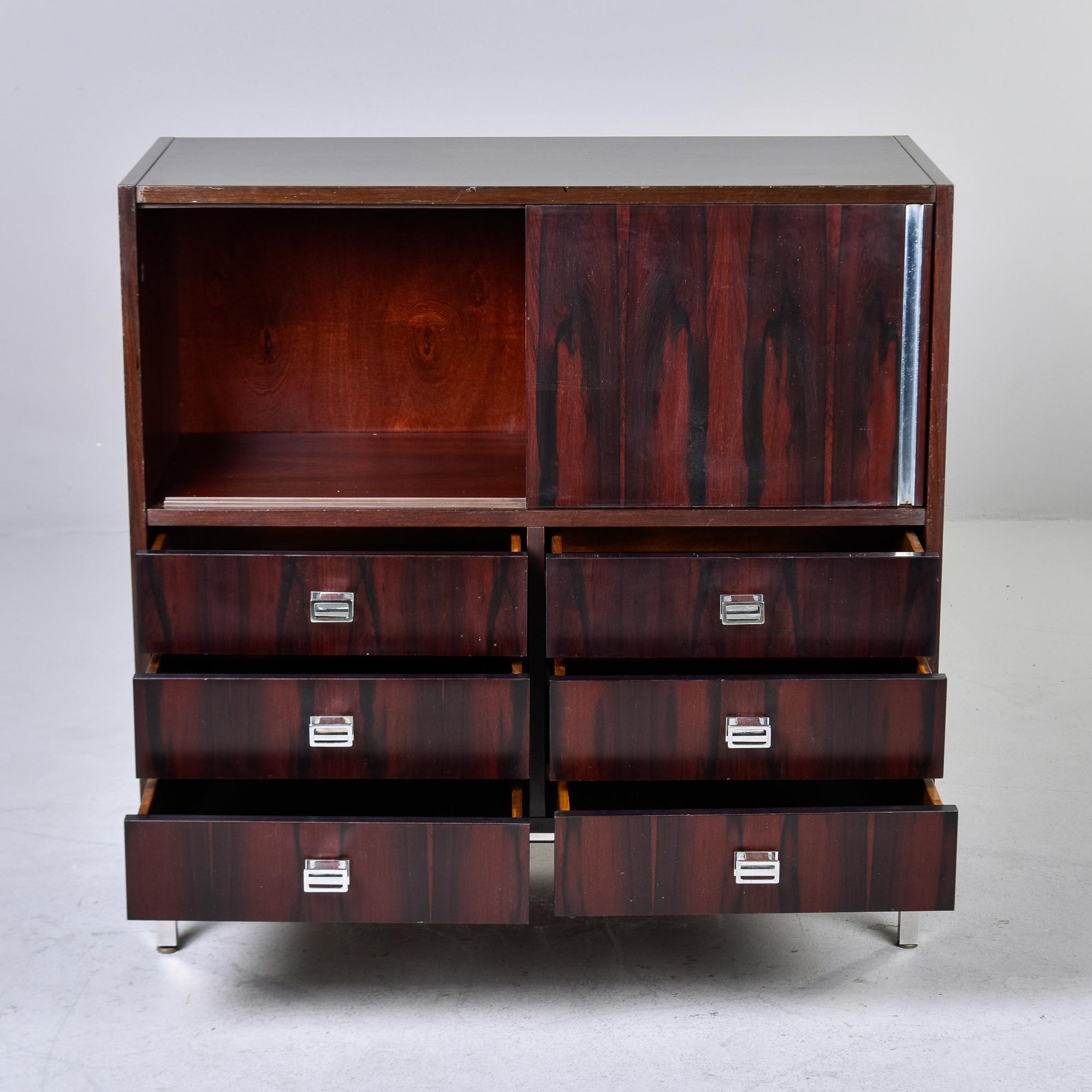 20th Century Mid Century Rosewood and Chrome Cabinet by Mim of Italy For Sale