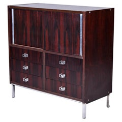 Mid Century Rosewood and Chrome Cabinet by Mim of Italy