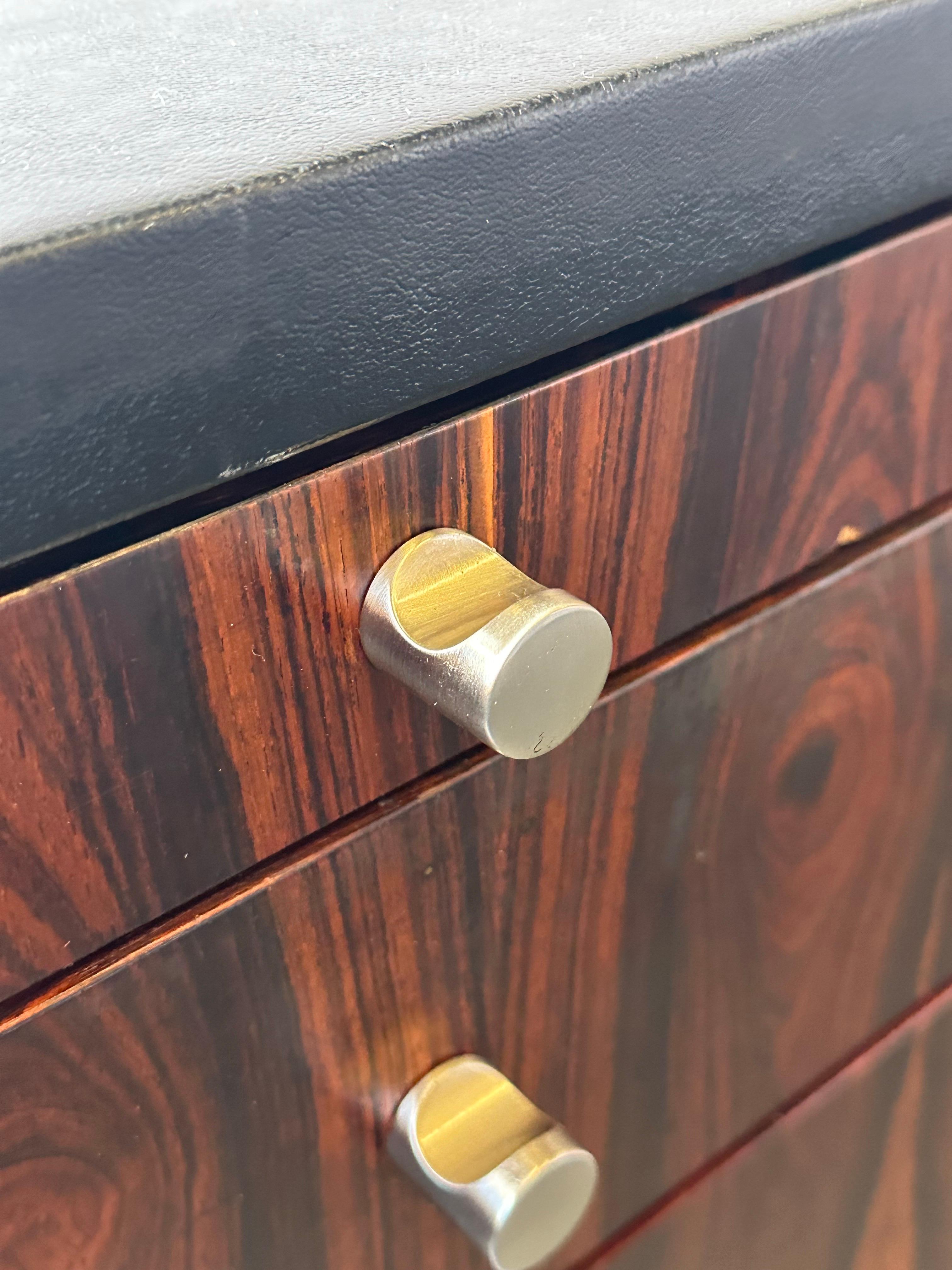 Mid Century Rosewood And Leather Executive Desk By Herman Miller for Biltrite 2