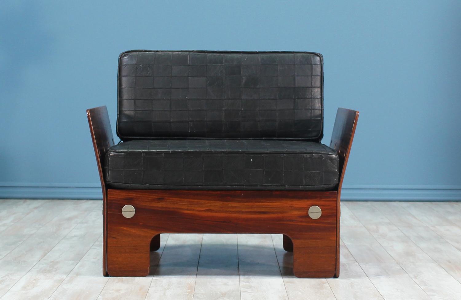 Mid-Century Modern Mid-century Rosewood and Leather Lounge Chair