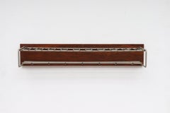 Mid-Century Rosewood and Metal Wall Mounted Coat Rack