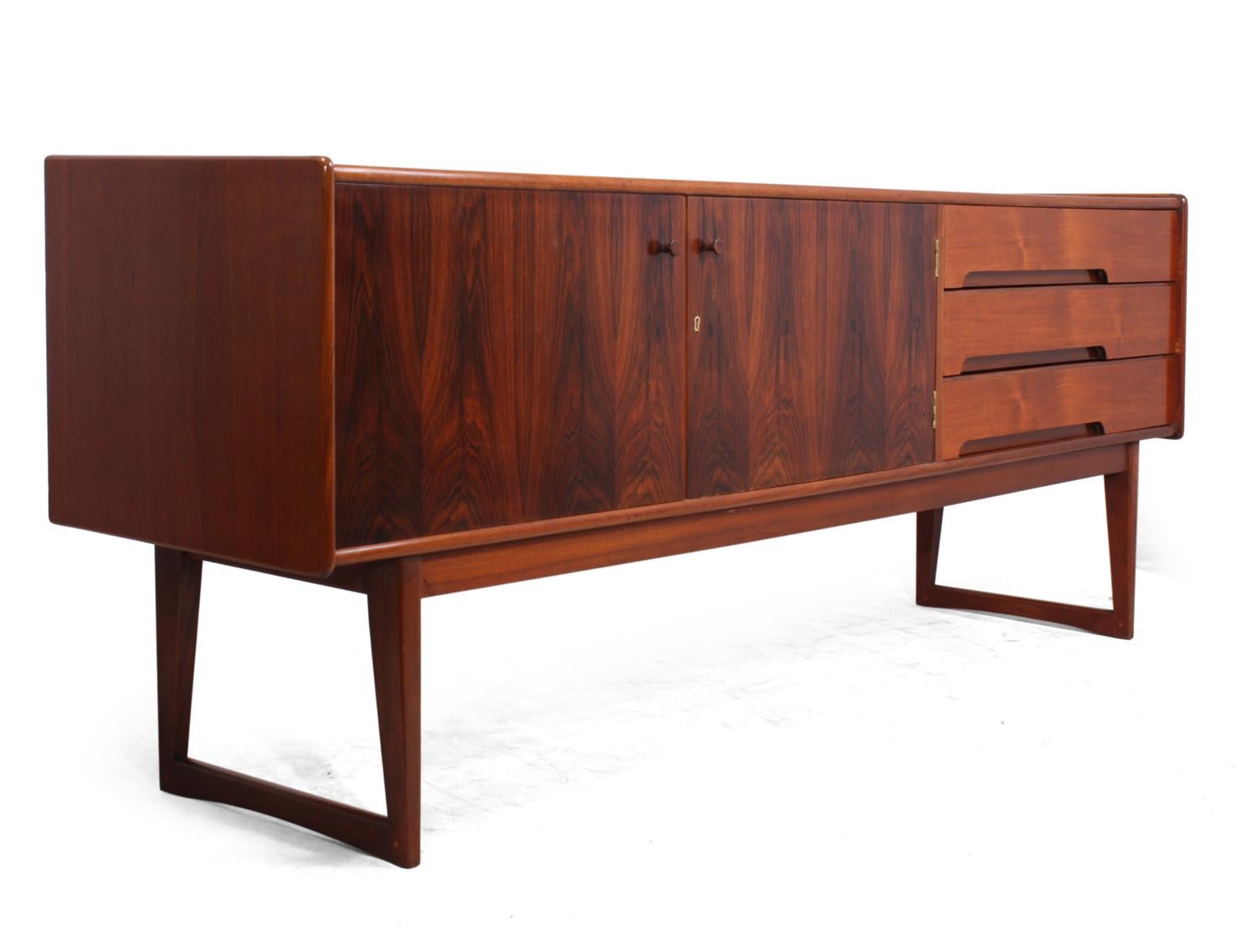 British Midcentury Rosewood and Teak Sideboard by Younger