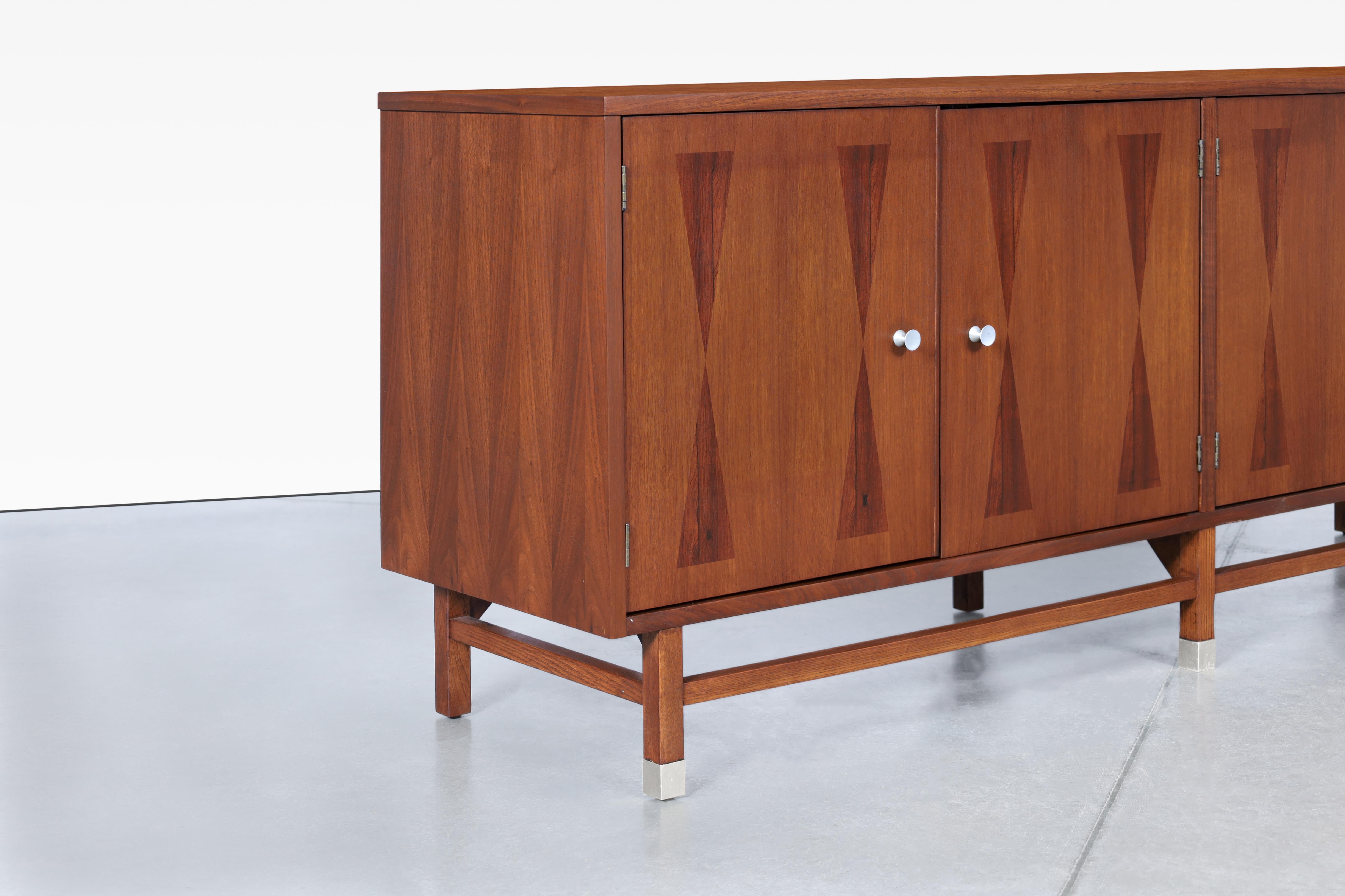 Mid-Century Modern Mid-Century Rosewood and Walnut Credenza by Stanley