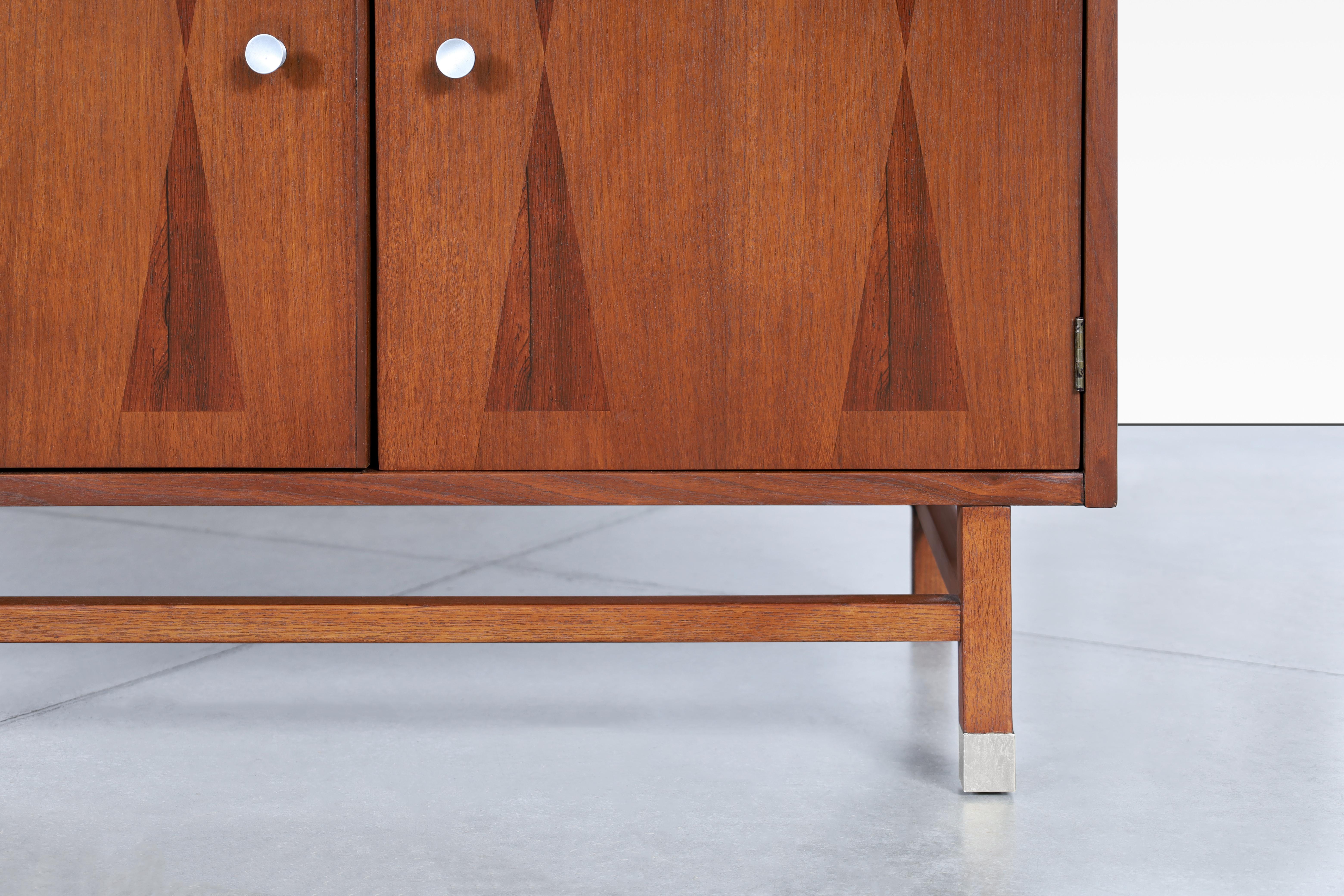 Mid-Century Rosewood and Walnut Credenza by Stanley 1