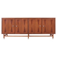 Mid-Century Rosewood and Walnut Credenza by Stanley