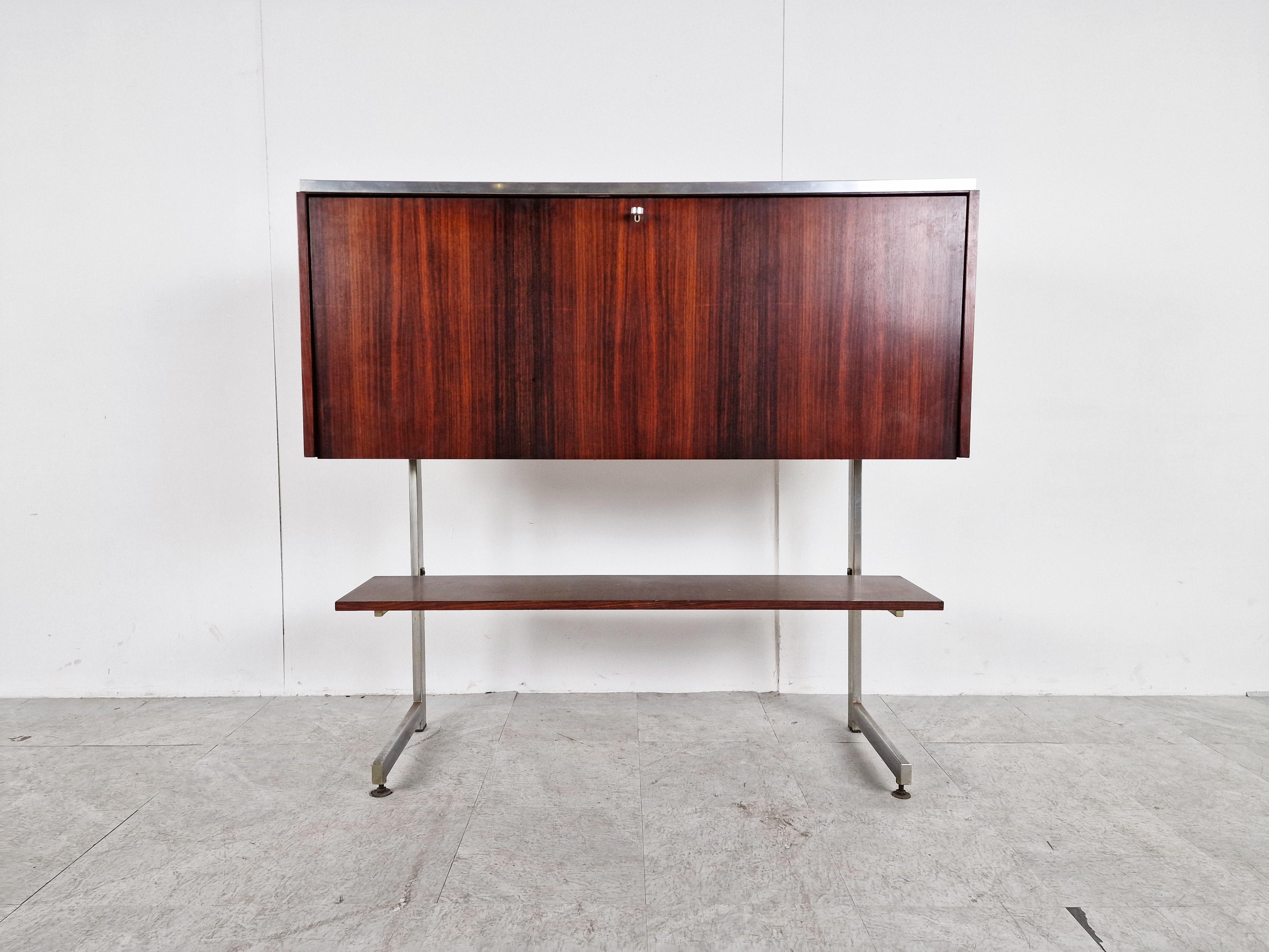 Mid Century Rosewood Bar Cabinet, 1960s In Good Condition In HEVERLEE, BE