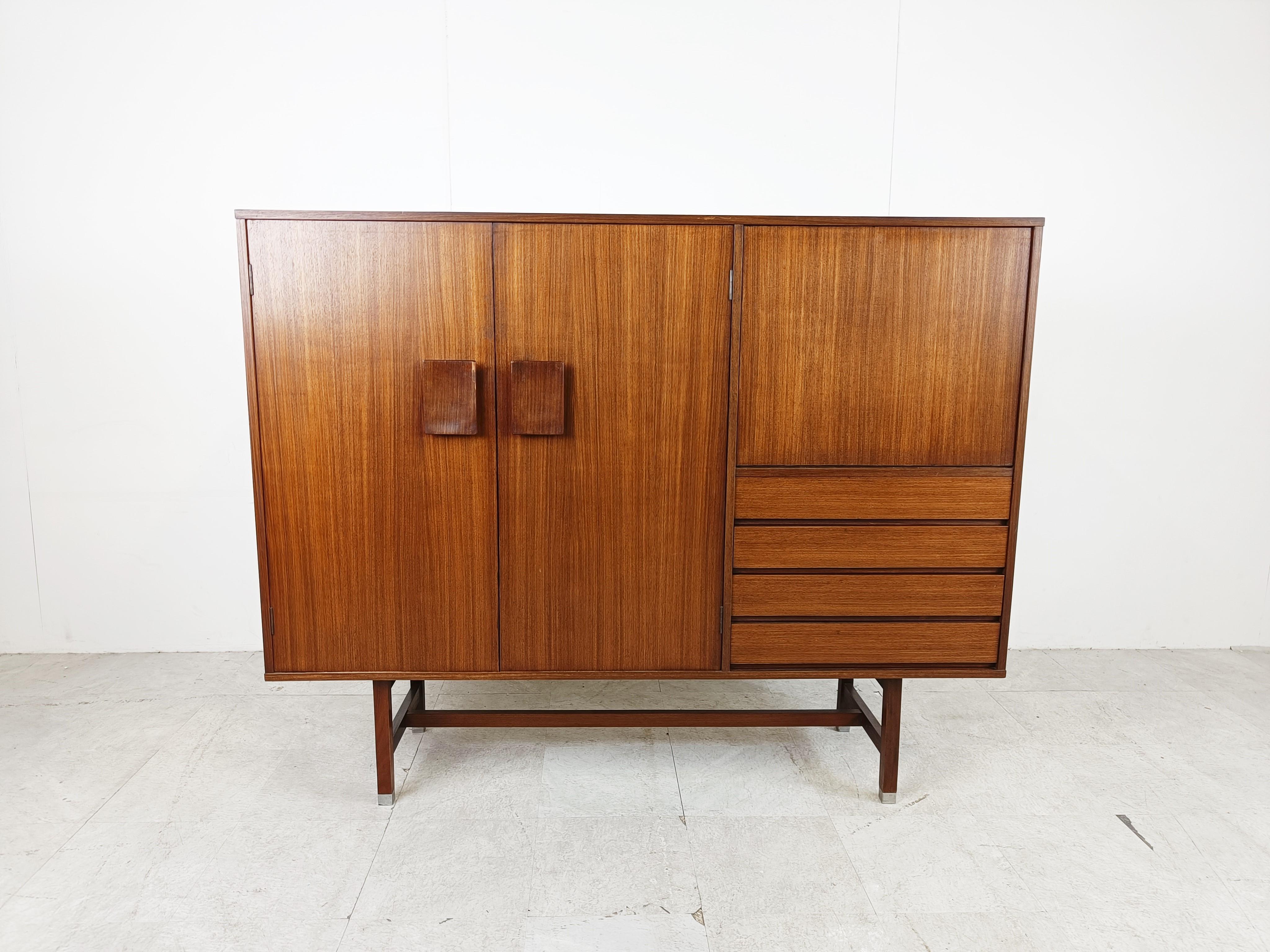 Scandinavian Modern Mid century rosewood bar cabinet by Inger klingenberg for Fristho, 1960s