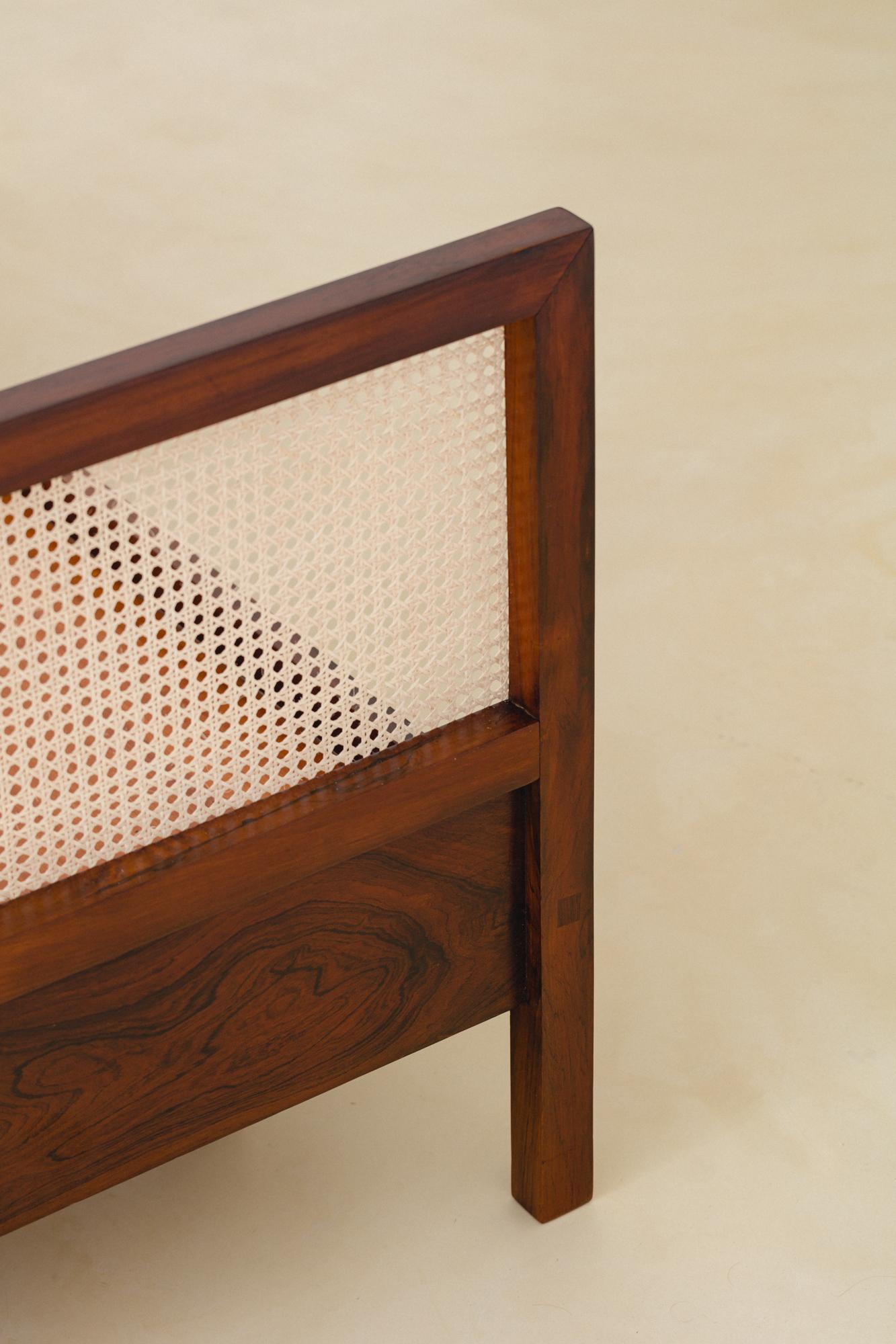 20th Century Midcentury Rosewood Bed by Unknown Designer, 1960s, Midcentury Brazilian For Sale