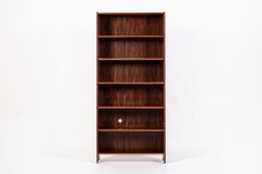 Mid Century Rosewood Bookcase, Scandinavian Tall Display Shelf, 3 Available