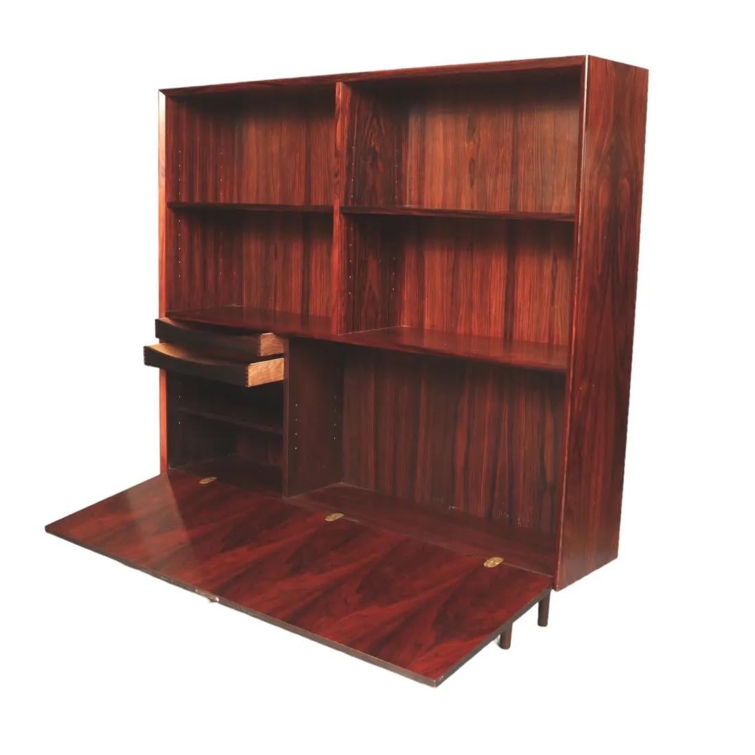 Mid-Century Rosewood Bookshelf With Shelves and Drawer from 1950s
 in very good condition for age and use 