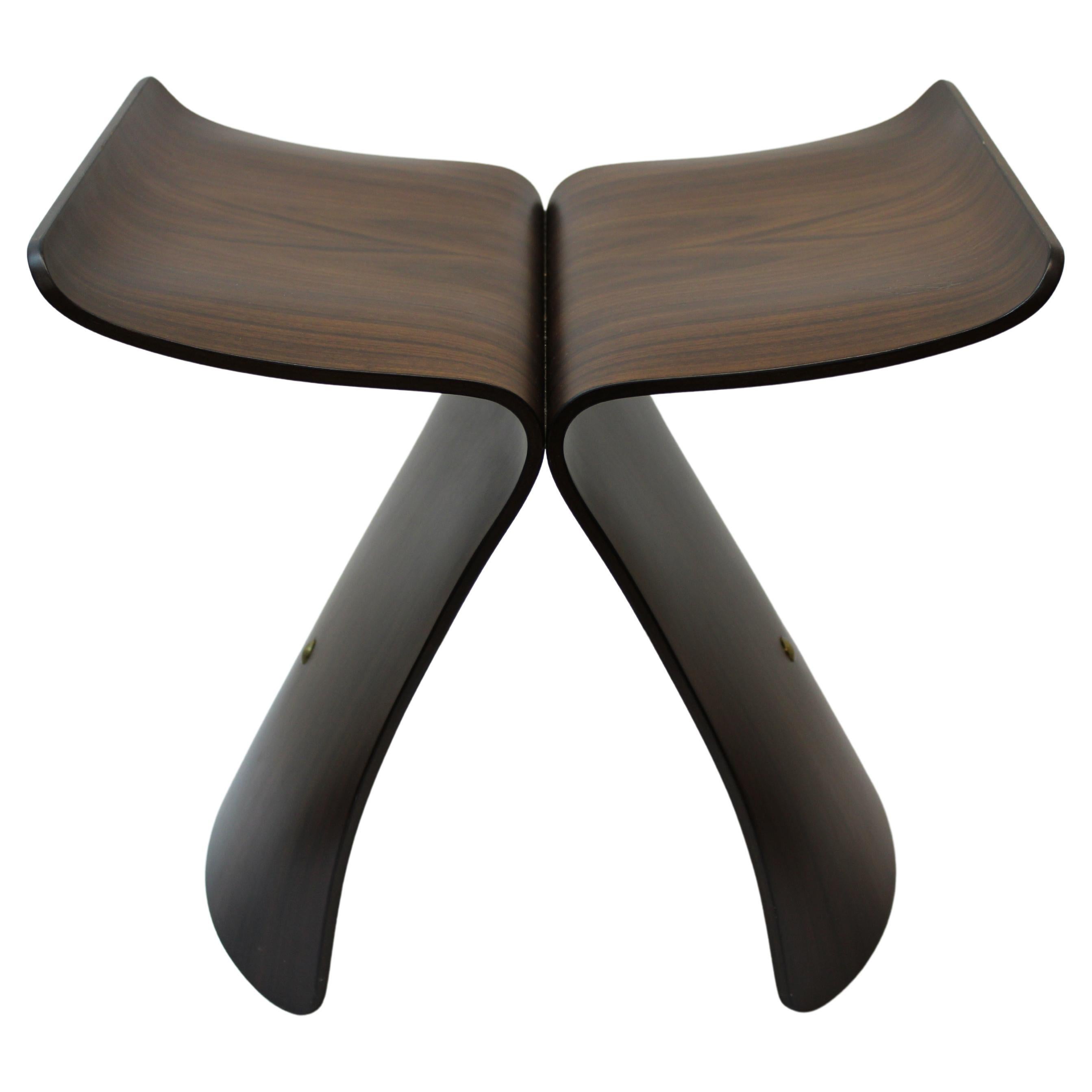 Mid-Century Rosewood " Butterfly " Stool Designed by Sori Yanagi