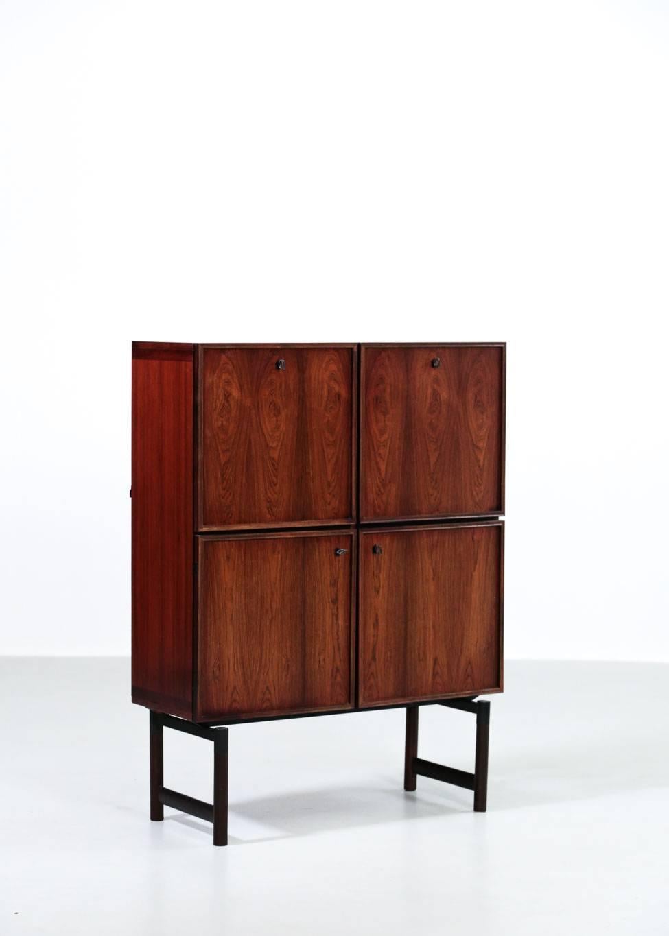Midcentury Rosewood Cabinet, 1960s Danish Design Sideboard Vintage In Excellent Condition In Lyon, FR
