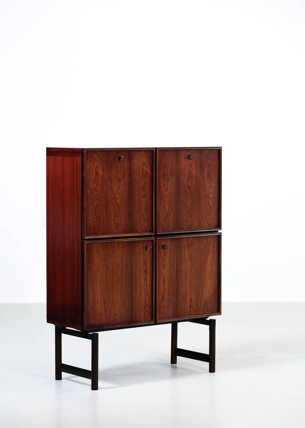 Midcentury Rosewood Cabinet, 1960s Danish Design Sideboard Vintage 3