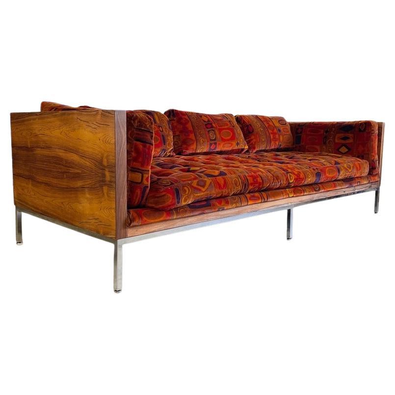 Mid Century Rosewood Case Sofa Jack Lenor Larsen