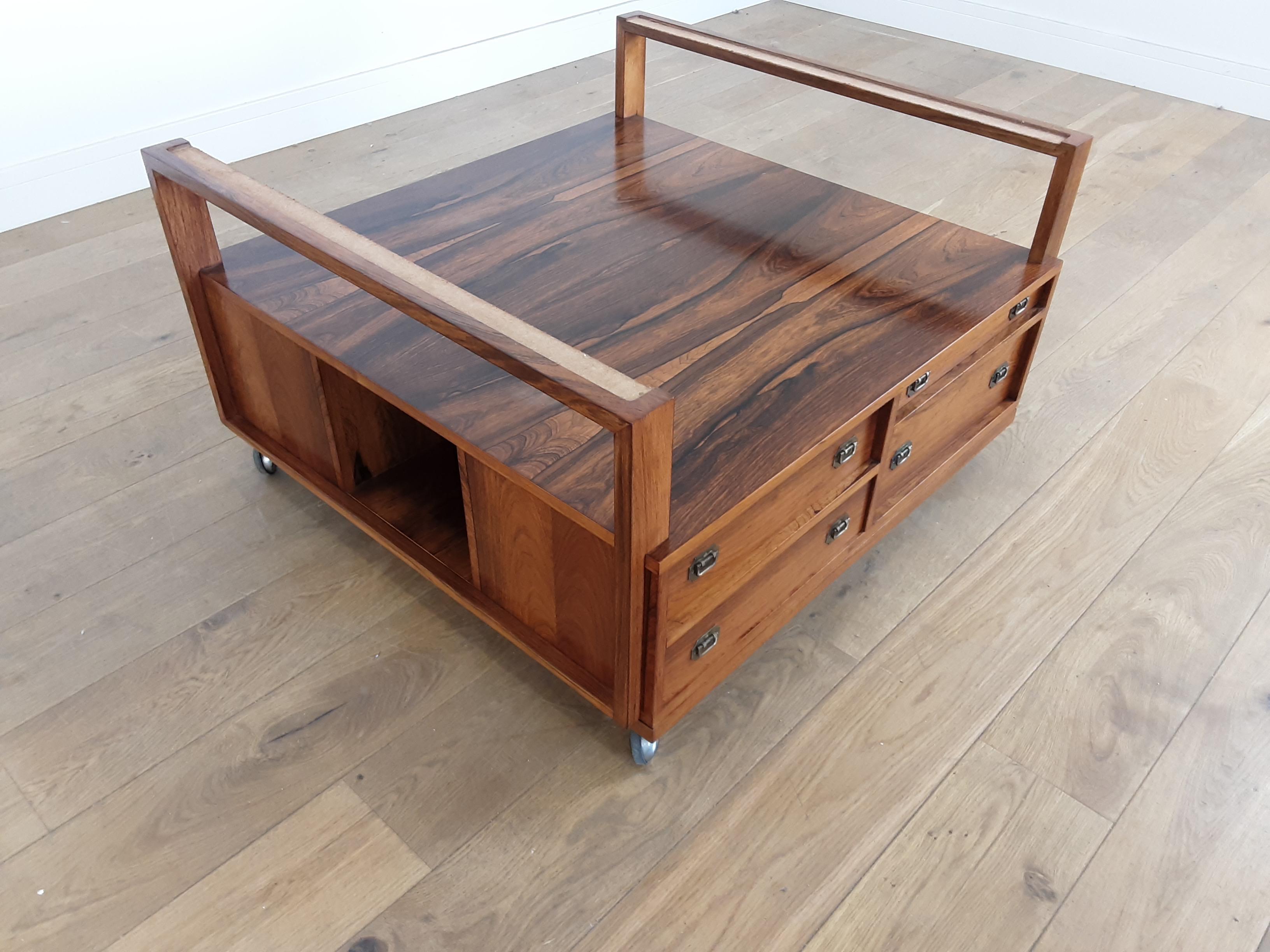 Danish Midcentury Rosewood Centre Table For Sale