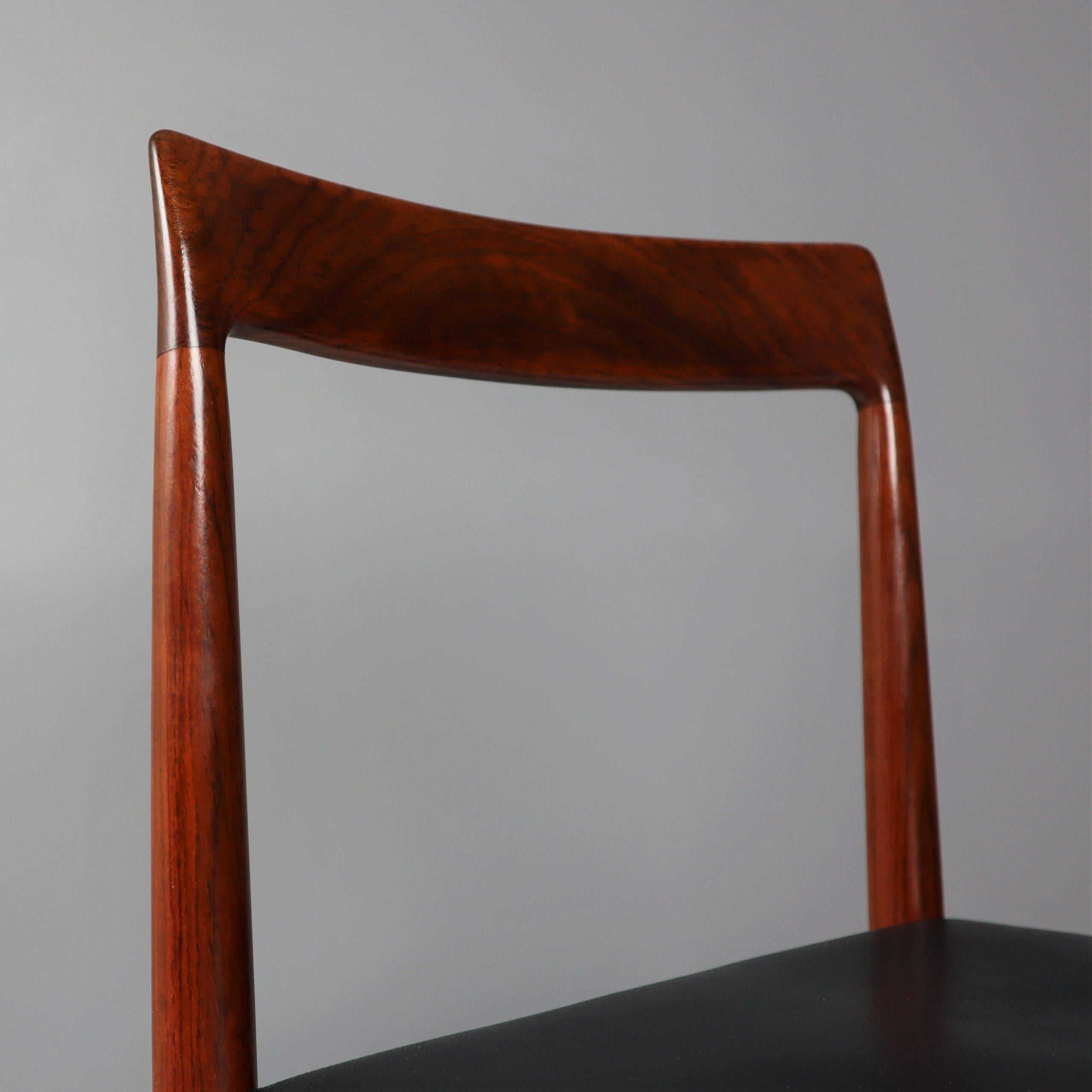 Midcentury Rosewood Chairs from Lübke For Sale 7